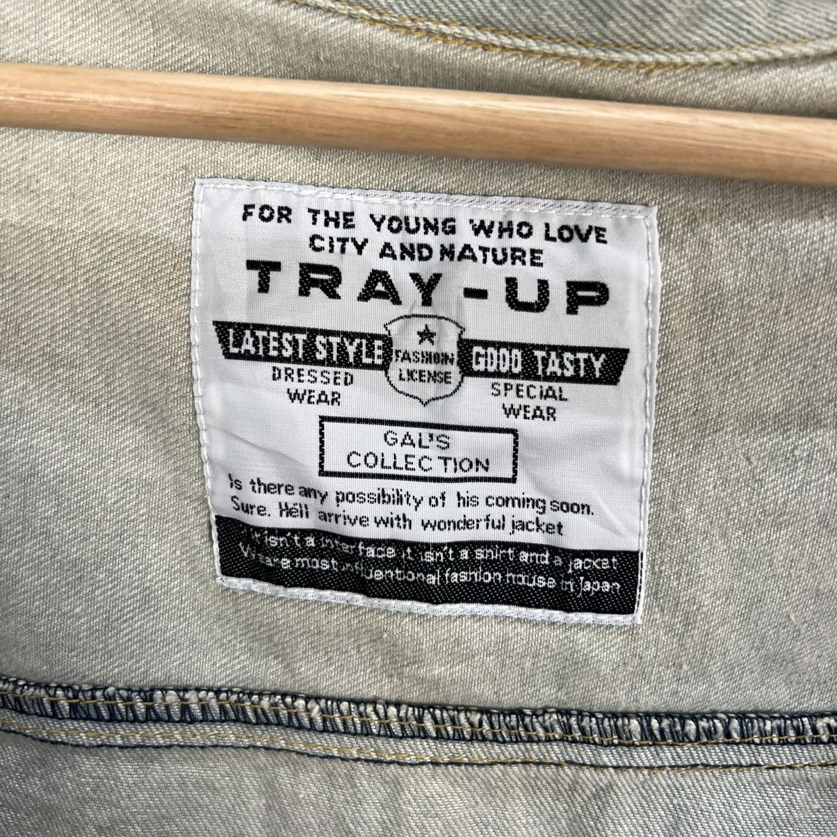 Japanese Brand VINTAGE ACID WASH STYLE CROPPED DENIM JACKET TRAY-UP Size US M / EU 48-50 / 2 - 11 Thumbnail
