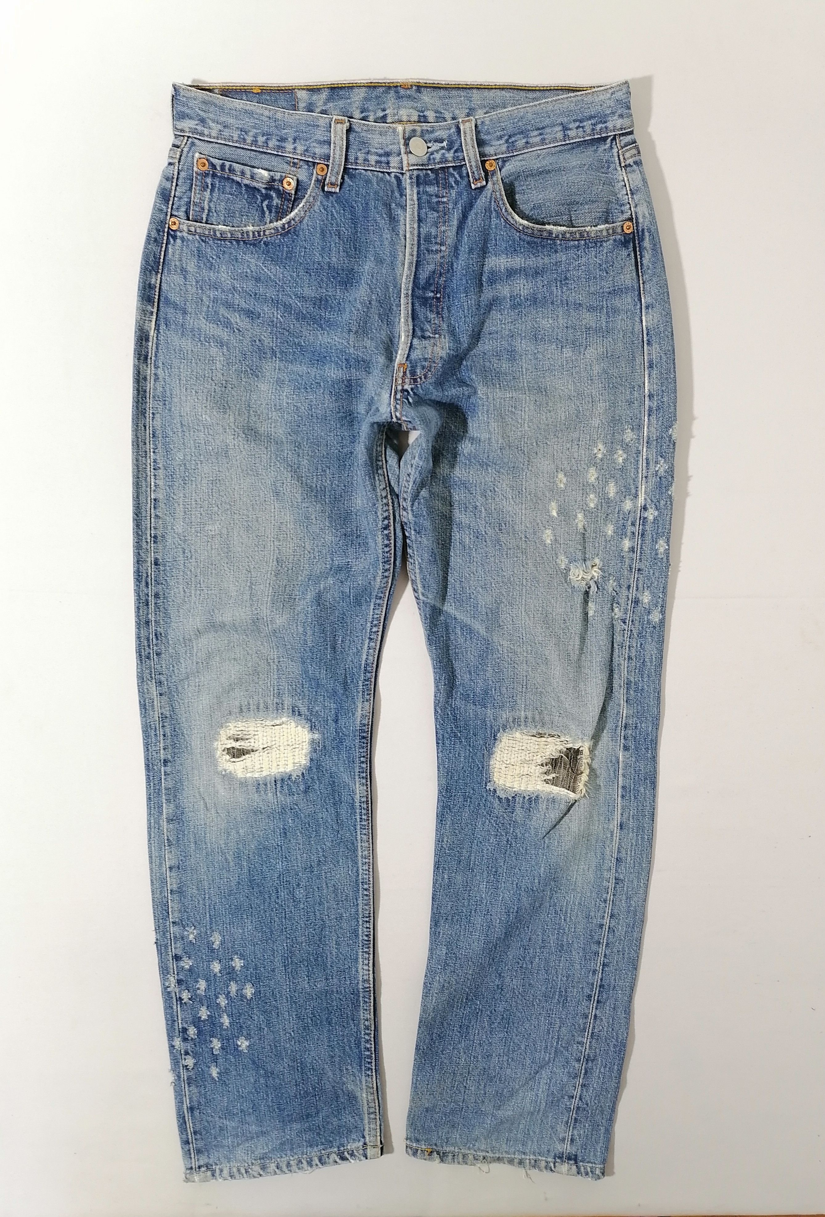 Levi's × Levi's Vintage Clothing 501 Levi's Fly Button Denim Jeans Size US 33 - 1 Thumbnail
