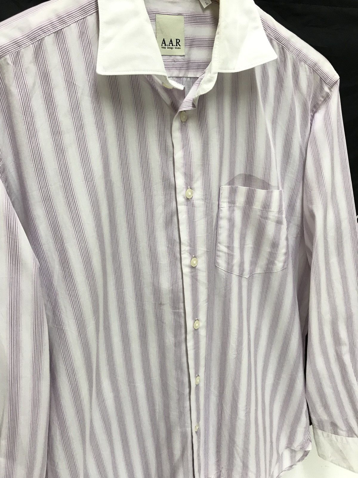 Yohji Yamamoto AAR Yohji Design Studio Striped Button Shirt Office 6🟩1 Size US M / EU 48-50 / 2 - 3 Thumbnail