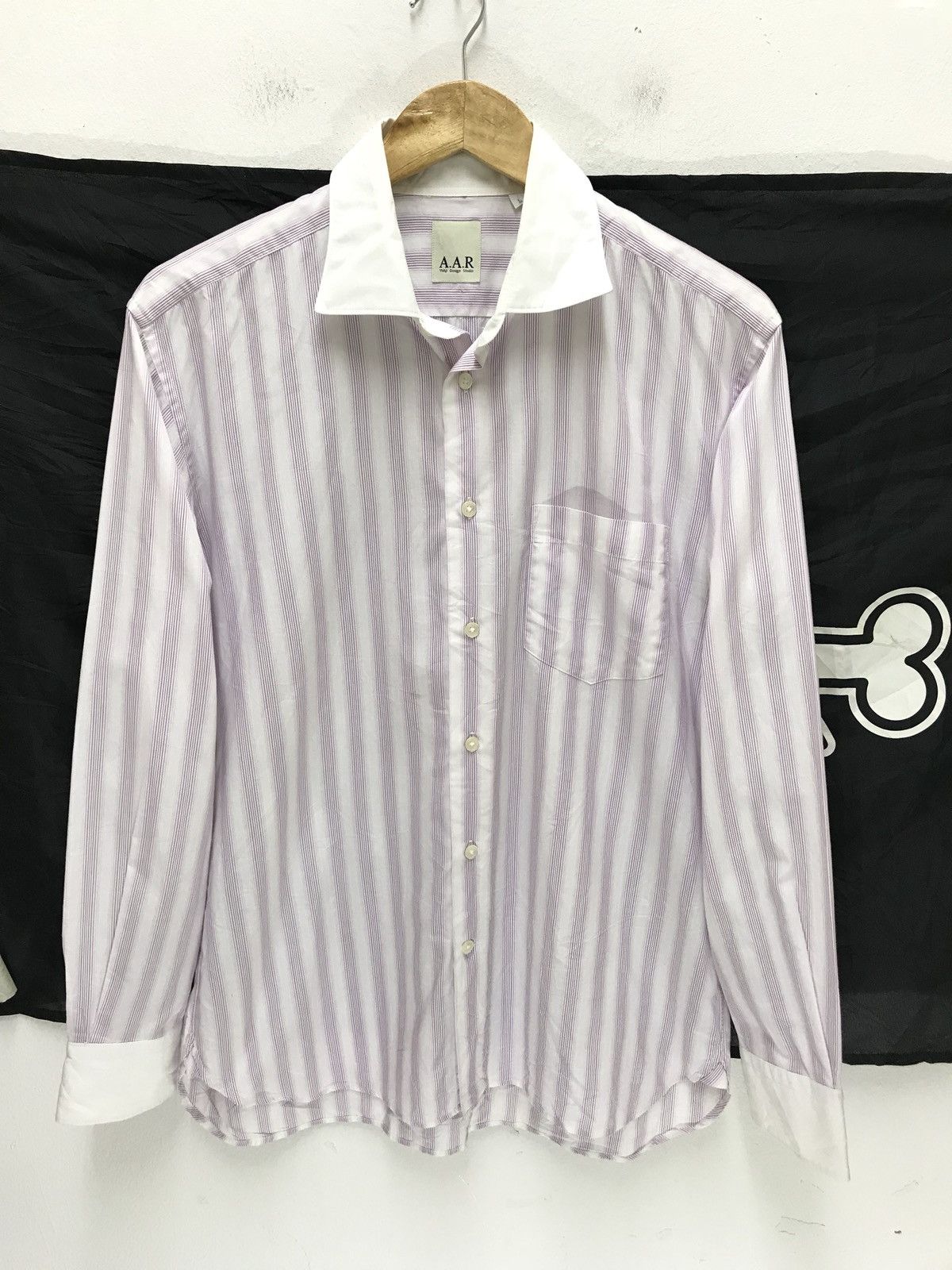 Yohji Yamamoto AAR Yohji Design Studio Striped Button Shirt Office 6🟩1 Size US M / EU 48-50 / 2 - 1 Thumbnail
