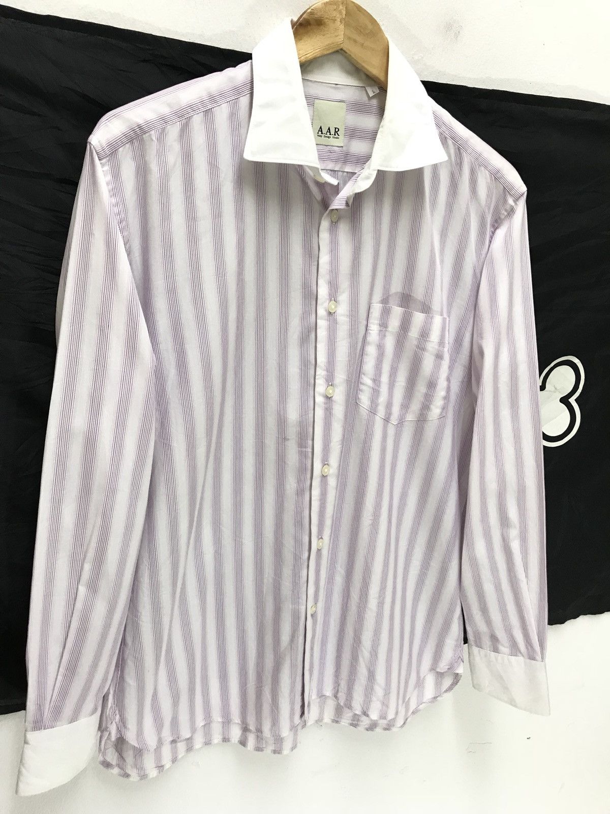 Yohji Yamamoto AAR Yohji Design Studio Striped Button Shirt Office 6🟩1 Size US M / EU 48-50 / 2 - 2 Thumbnail
