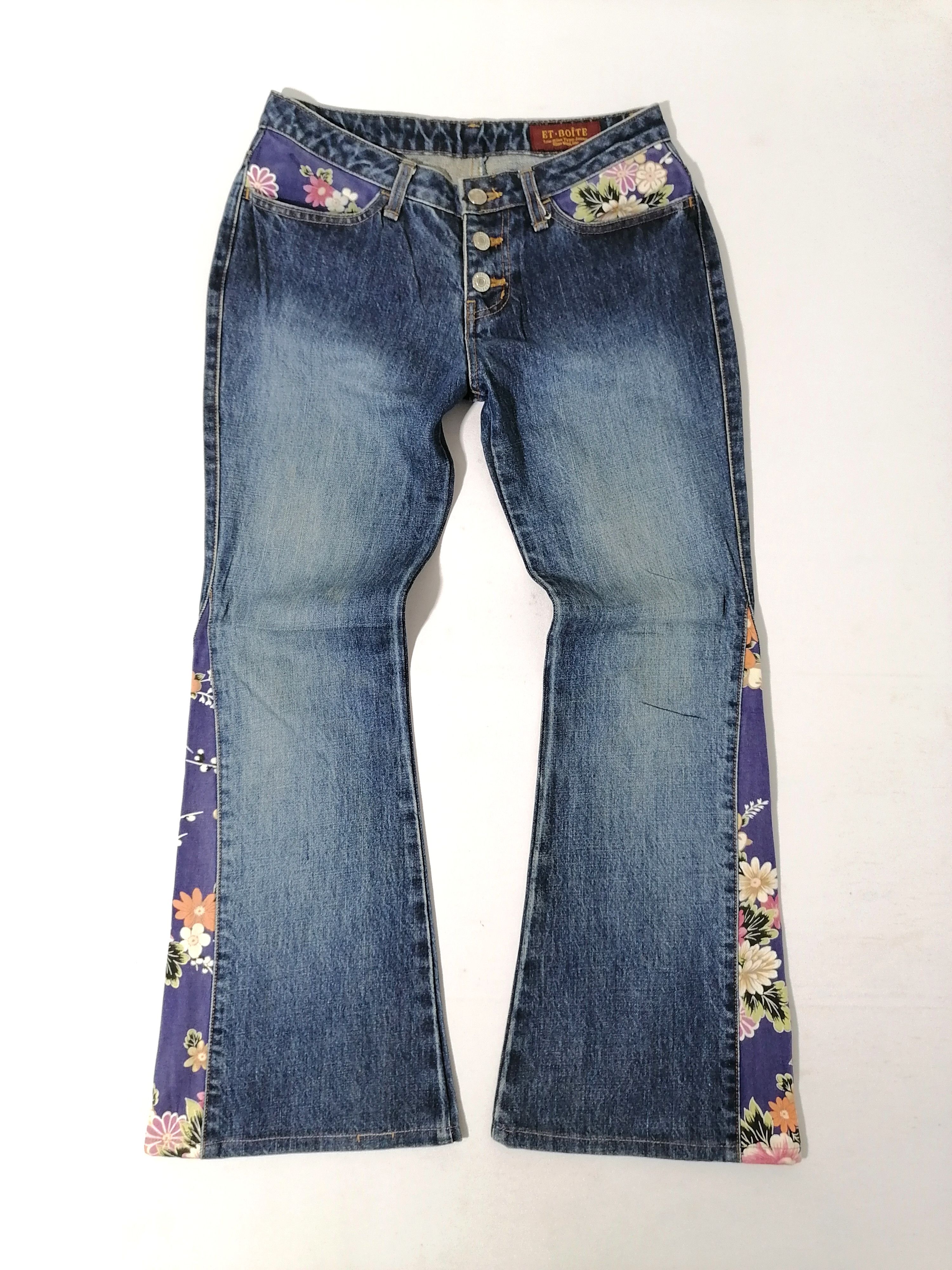 If Six Was Nine × Japanese Brand ET Boits Flowers Design Denim y Size 28" / US 6 / IT 42 - 1 Thumbnail