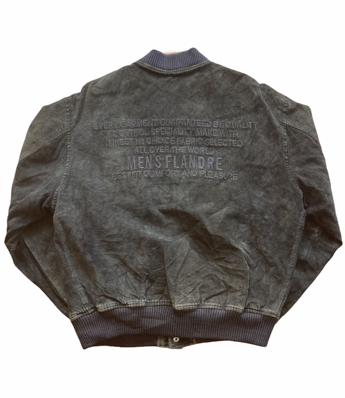 Japanese Brand × Vintage Vintage Flandre Leather Bomber Jacket Size US L / EU 52-54 / 3 - 5 Thumbnail