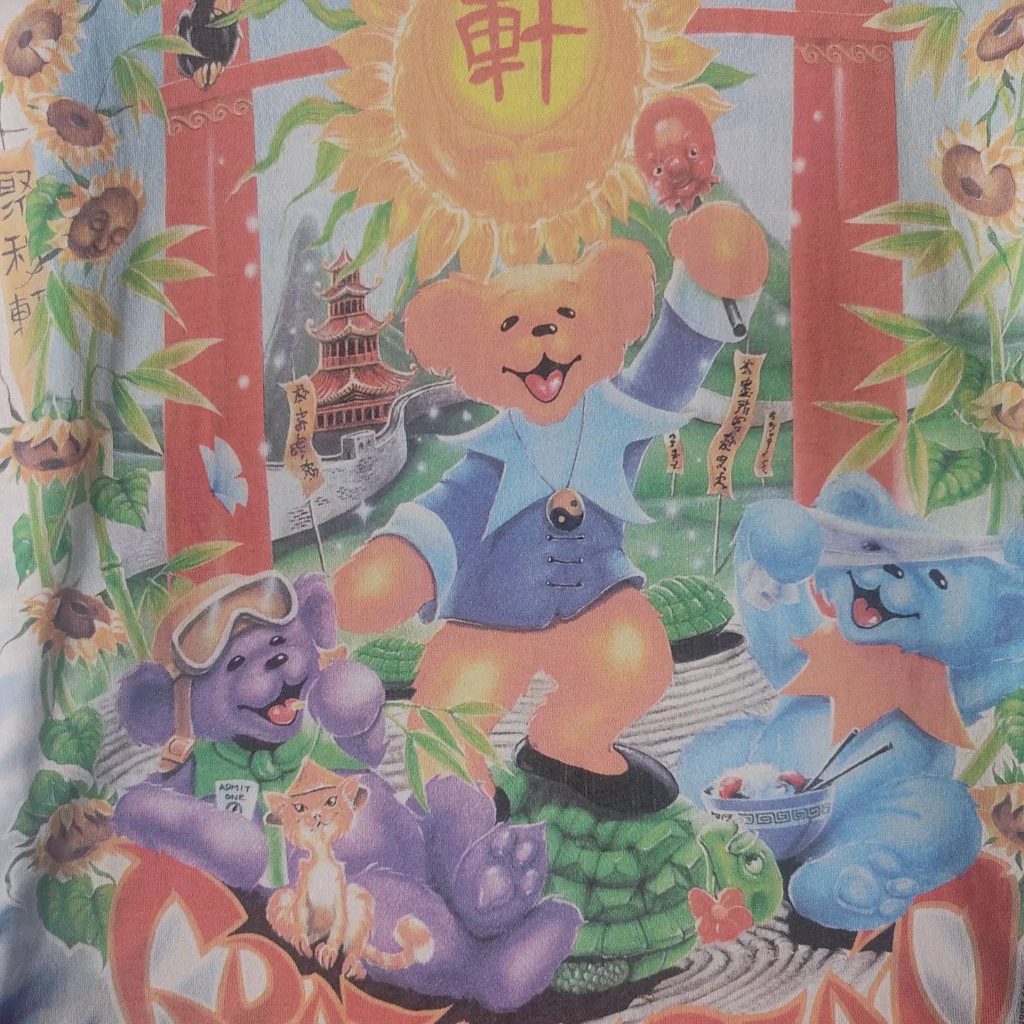 Band Tees × Grateful Dead × Vintage 1997 Grateful Dead China Ride All over print Liquid blue Size US L / EU 52-54 / 3 - 4 Thumbnail