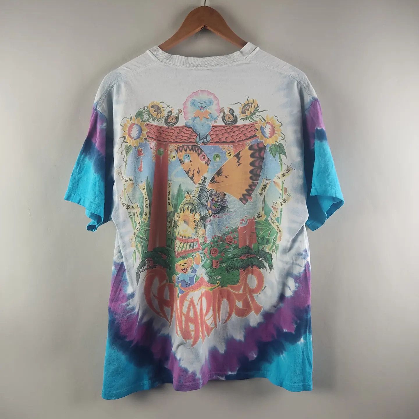Band Tees × Grateful Dead × Vintage 1997 Grateful Dead China Ride All over print Liquid blue Size US L / EU 52-54 / 3 - 7 Thumbnail