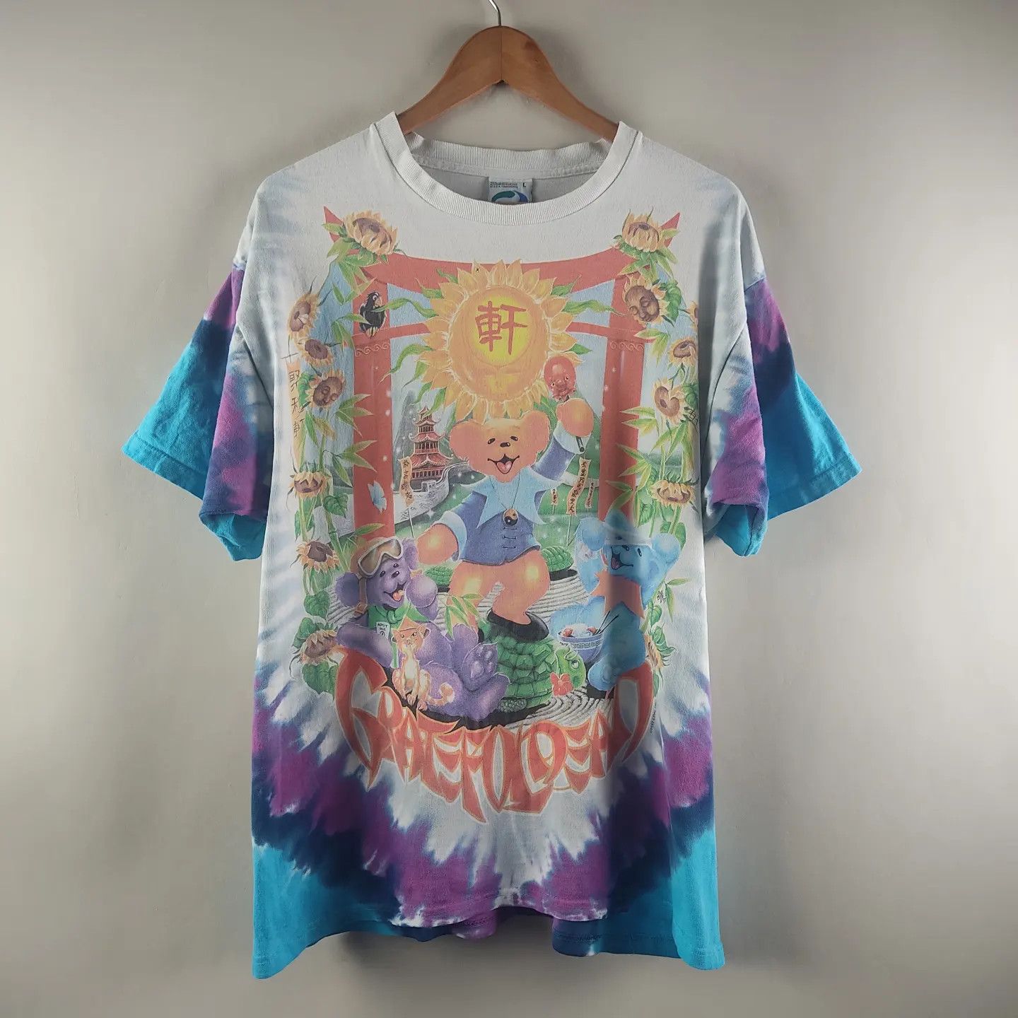 Band Tees × Grateful Dead × Vintage 1997 Grateful Dead China Ride All over print Liquid blue Size US L / EU 52-54 / 3 - 1 Thumbnail