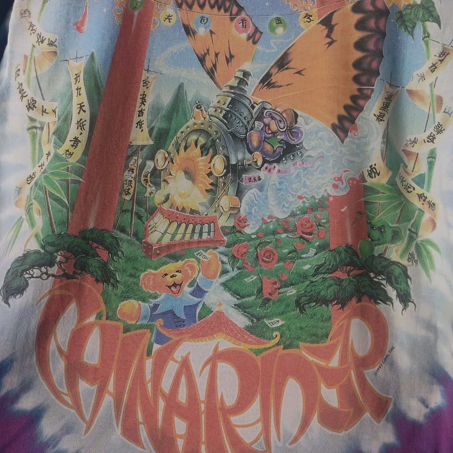 Band Tees × Grateful Dead × Vintage 1997 Grateful Dead China Ride All over print Liquid blue Size US L / EU 52-54 / 3 - 6 Thumbnail