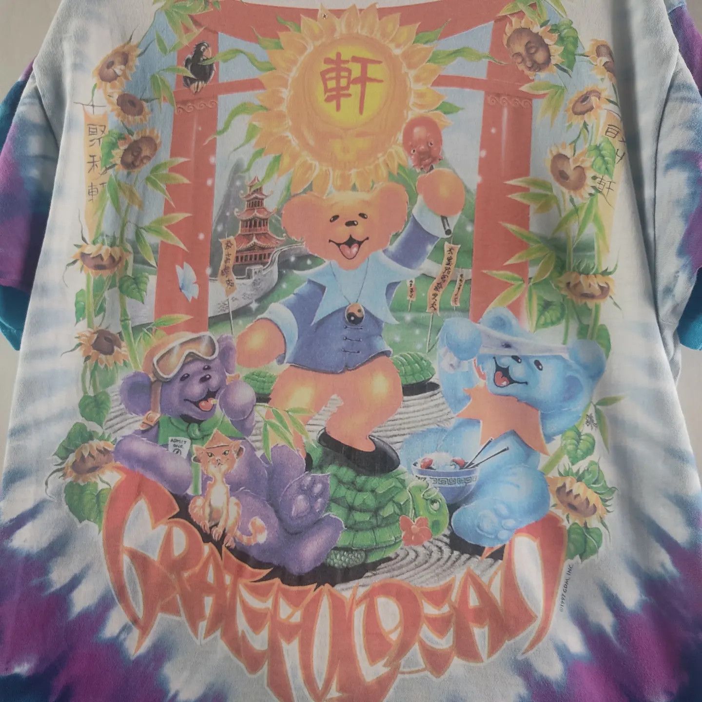 Band Tees × Grateful Dead × Vintage 1997 Grateful Dead China Ride All over print Liquid blue Size US L / EU 52-54 / 3 - 2 Thumbnail