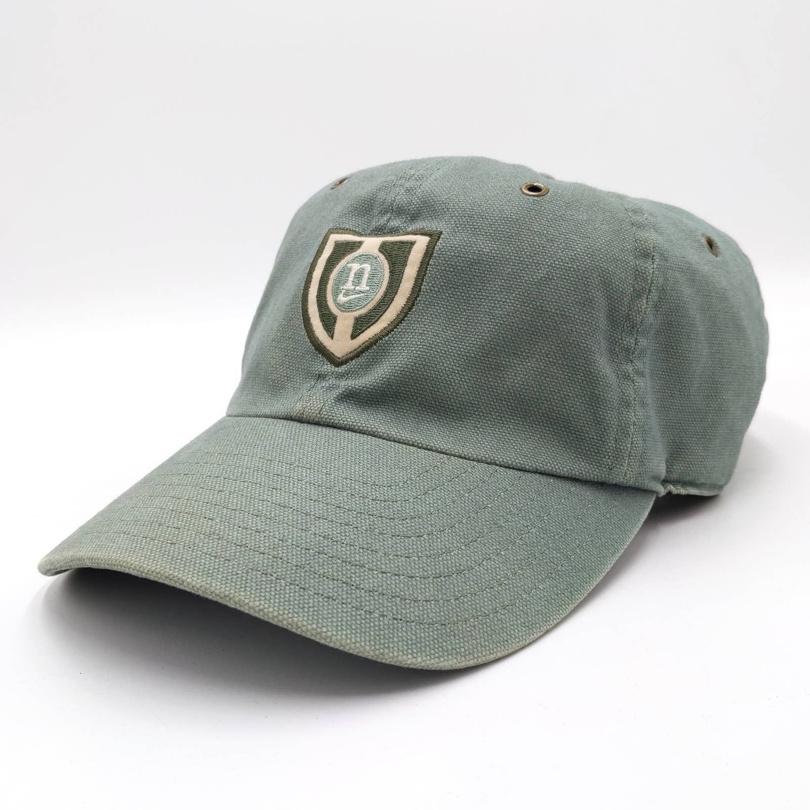 Vintage NIKE Crest Patch Logo Canvas Hat Athletic Golf Cap