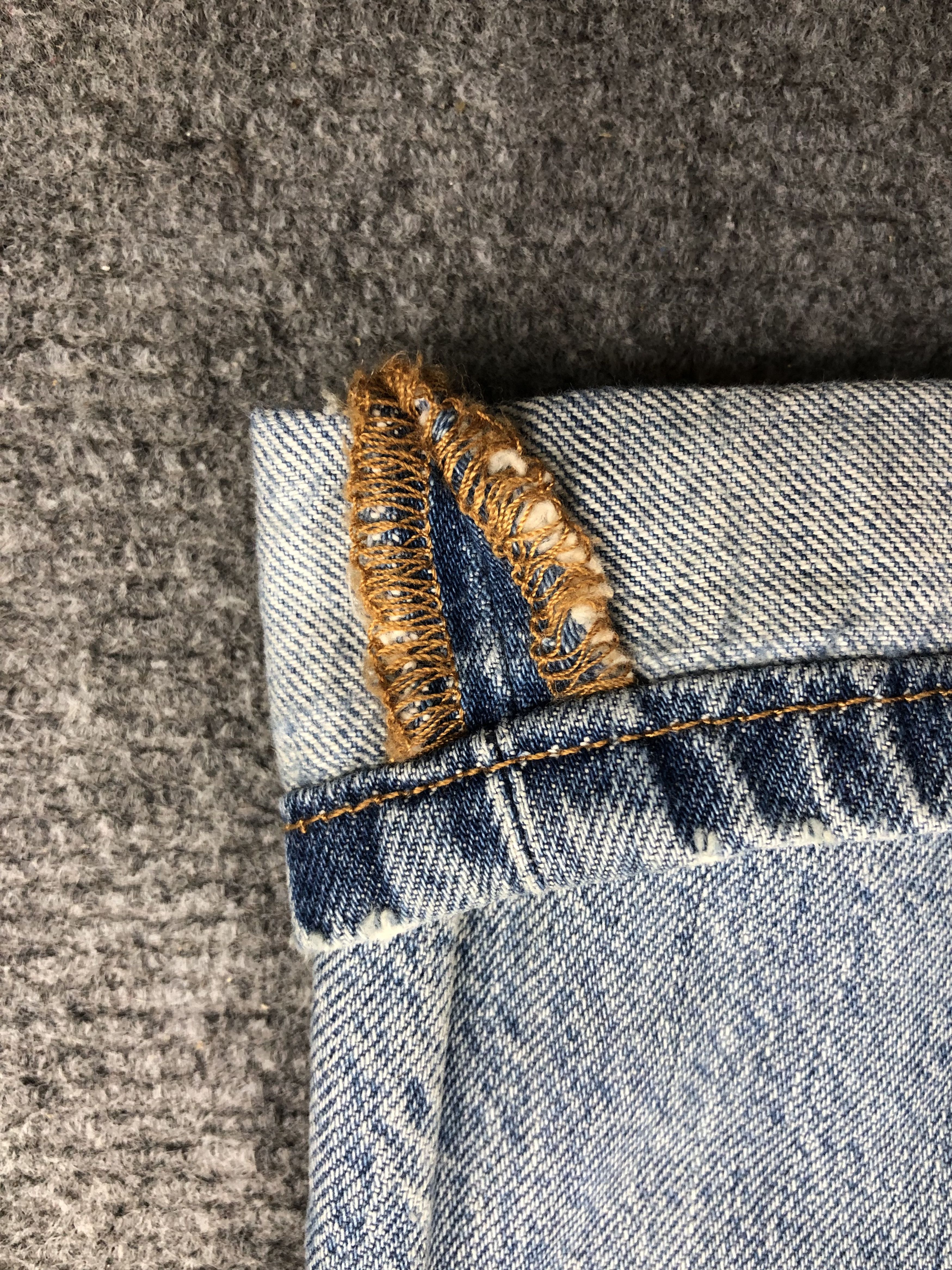 Levi's × Vintage Vintage Distressed Levis 501 CT Faded Blue Jeans Size US 34 / EU 50 - 10 Thumbnail