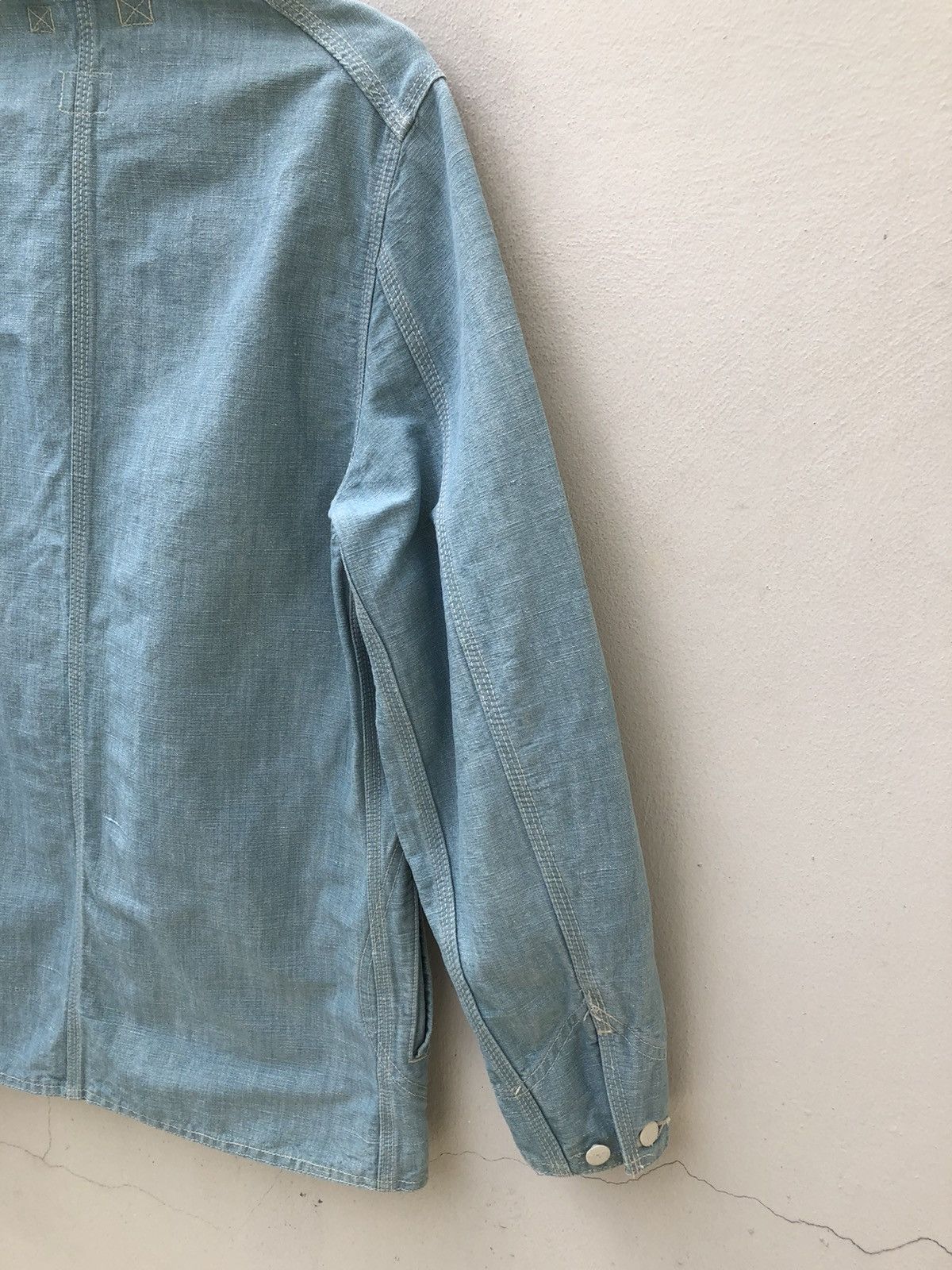 Issey Miyake Issey Miyake X Lee Union Made Sanforized Denim Chore Jacket Size US S / EU 44-46 / 1 - 17 Thumbnail