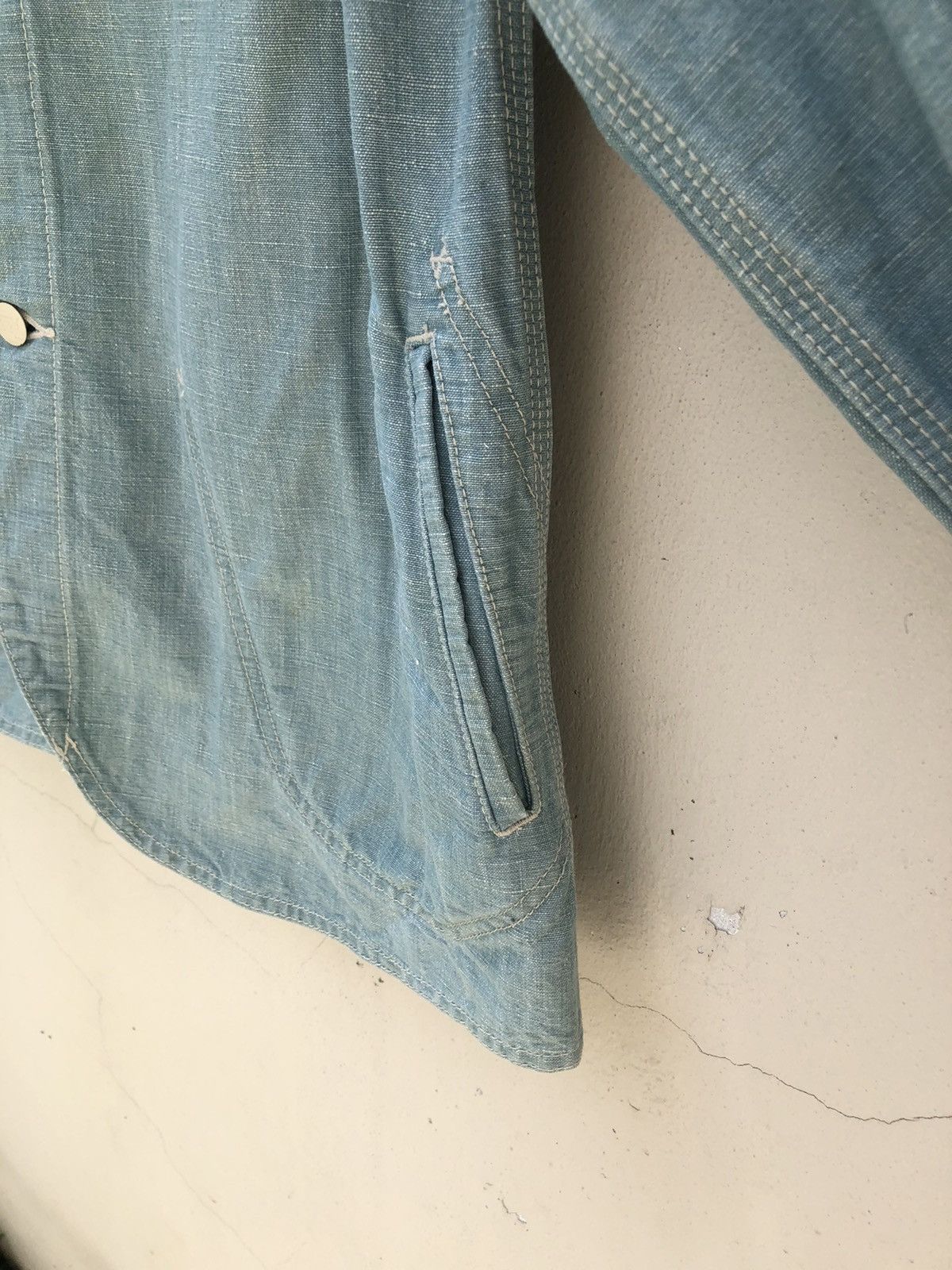 Issey Miyake Issey Miyake X Lee Union Made Sanforized Denim Chore Jacket Size US S / EU 44-46 / 1 - 12 Thumbnail