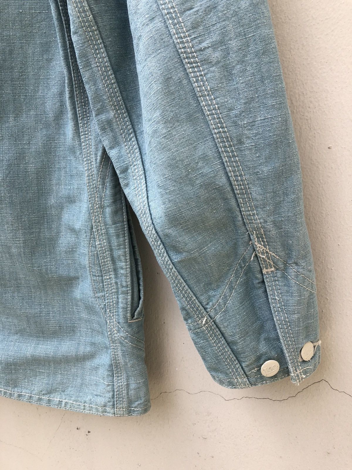 Issey Miyake Issey Miyake X Lee Union Made Sanforized Denim Chore Jacket Size US S / EU 44-46 / 1 - 18 Thumbnail