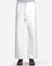 image of Maison Margiela “” , Replica Wwii Us Navy Pants in White, Men's (Size 34)