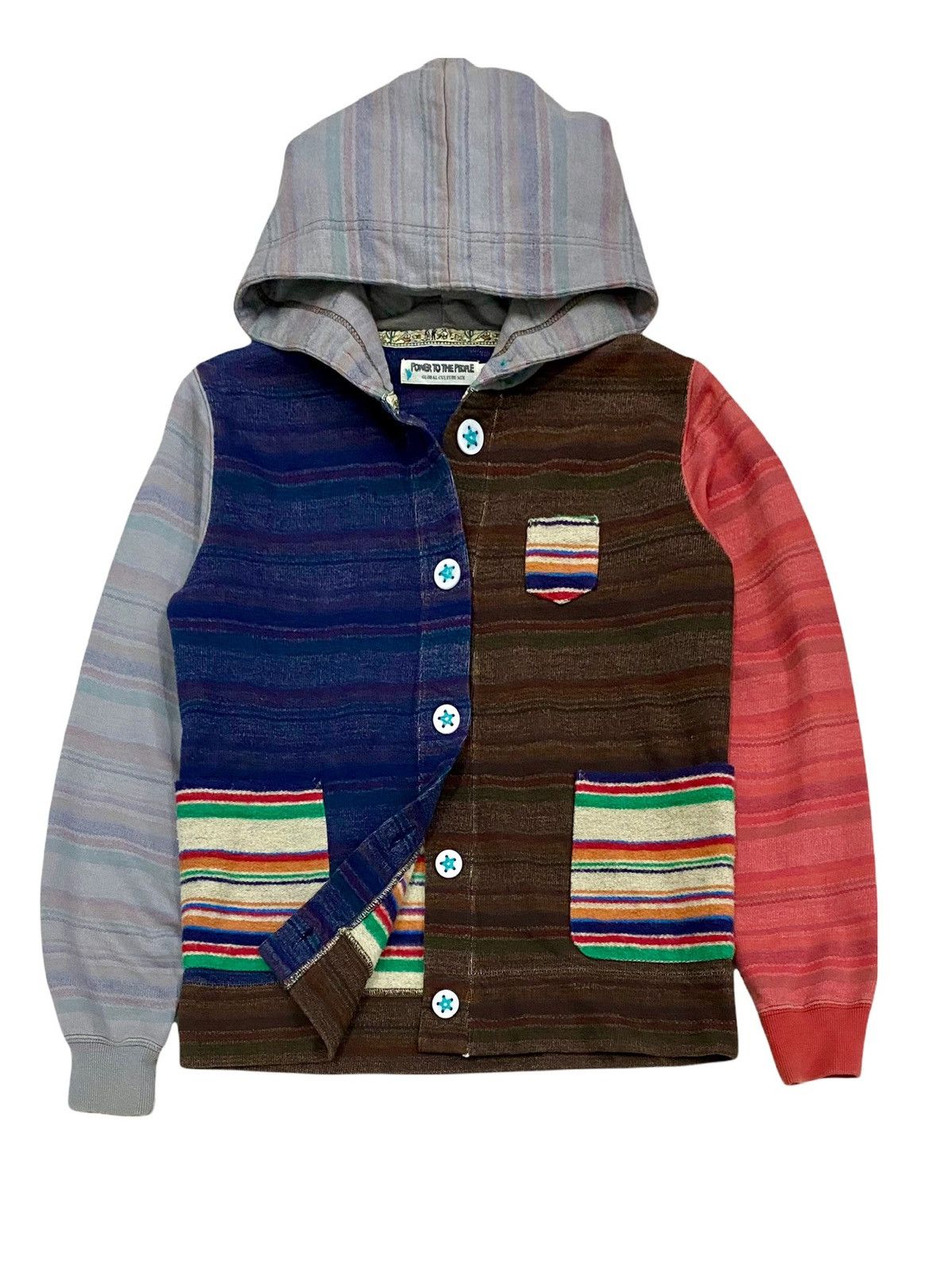 OVER THE STRiPES × Vintage VINTAGE POWER TO THE PEOPLE COLOURFULLY HOODIES Size US S / EU 44-46 / 1 - 2 Thumbnail