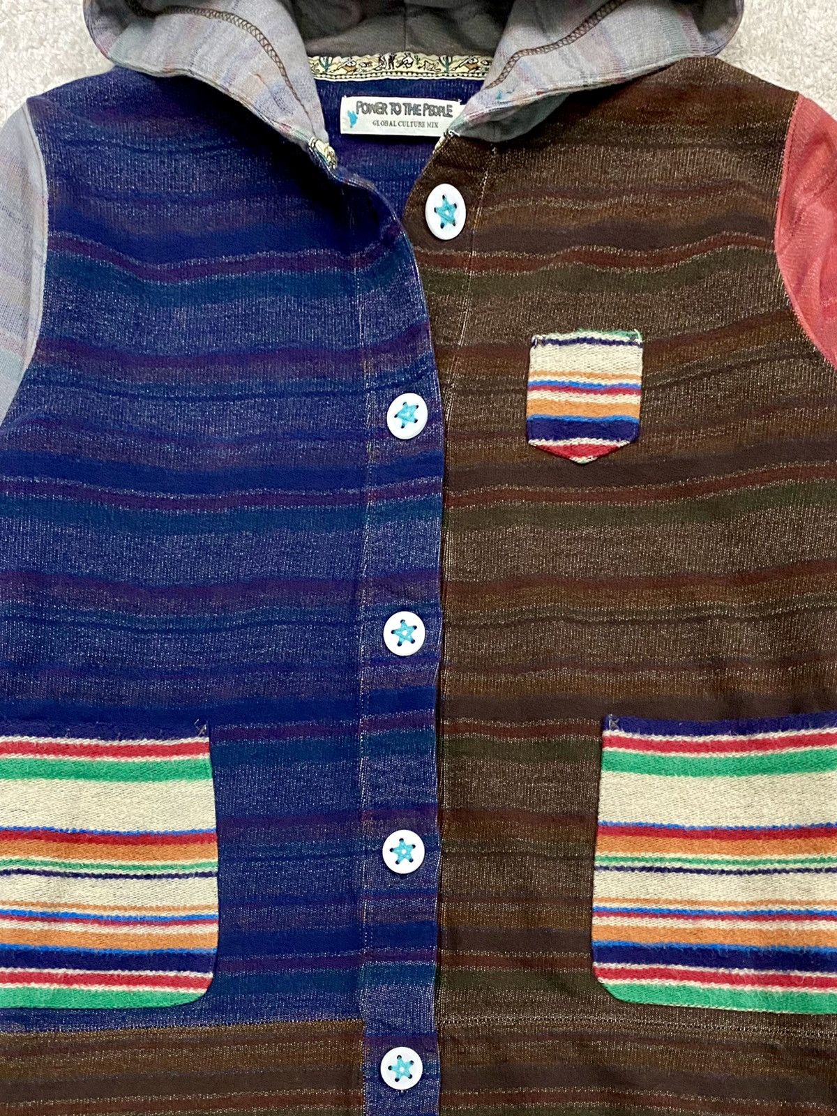 OVER THE STRiPES × Vintage VINTAGE POWER TO THE PEOPLE COLOURFULLY HOODIES Size US S / EU 44-46 / 1 - 4 Thumbnail