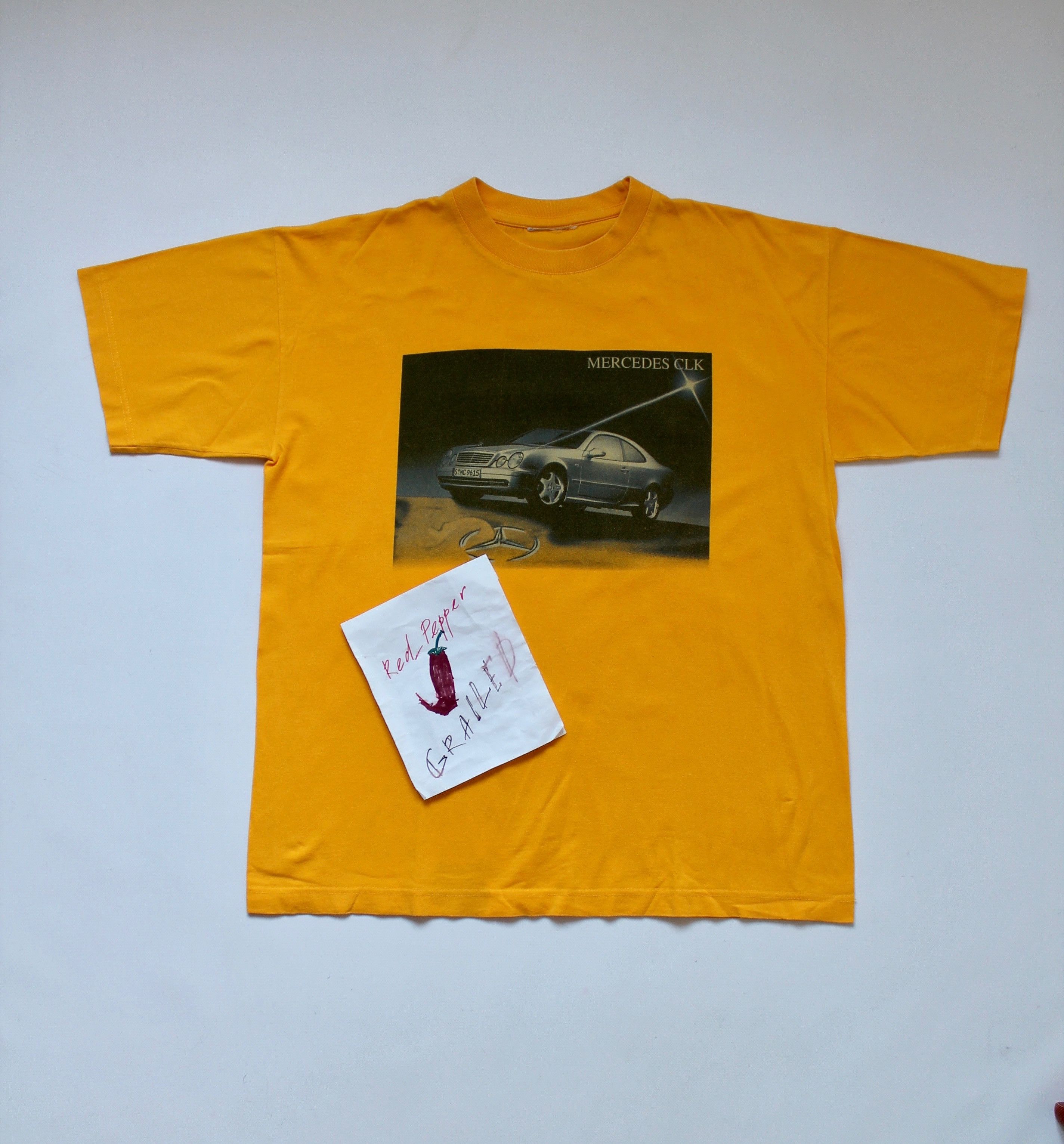 Mercedes-Benz × Vintage MERCEDES CLK T-shirt Yellow size M Size US M / EU 48-50 / 2 - 6 Thumbnail