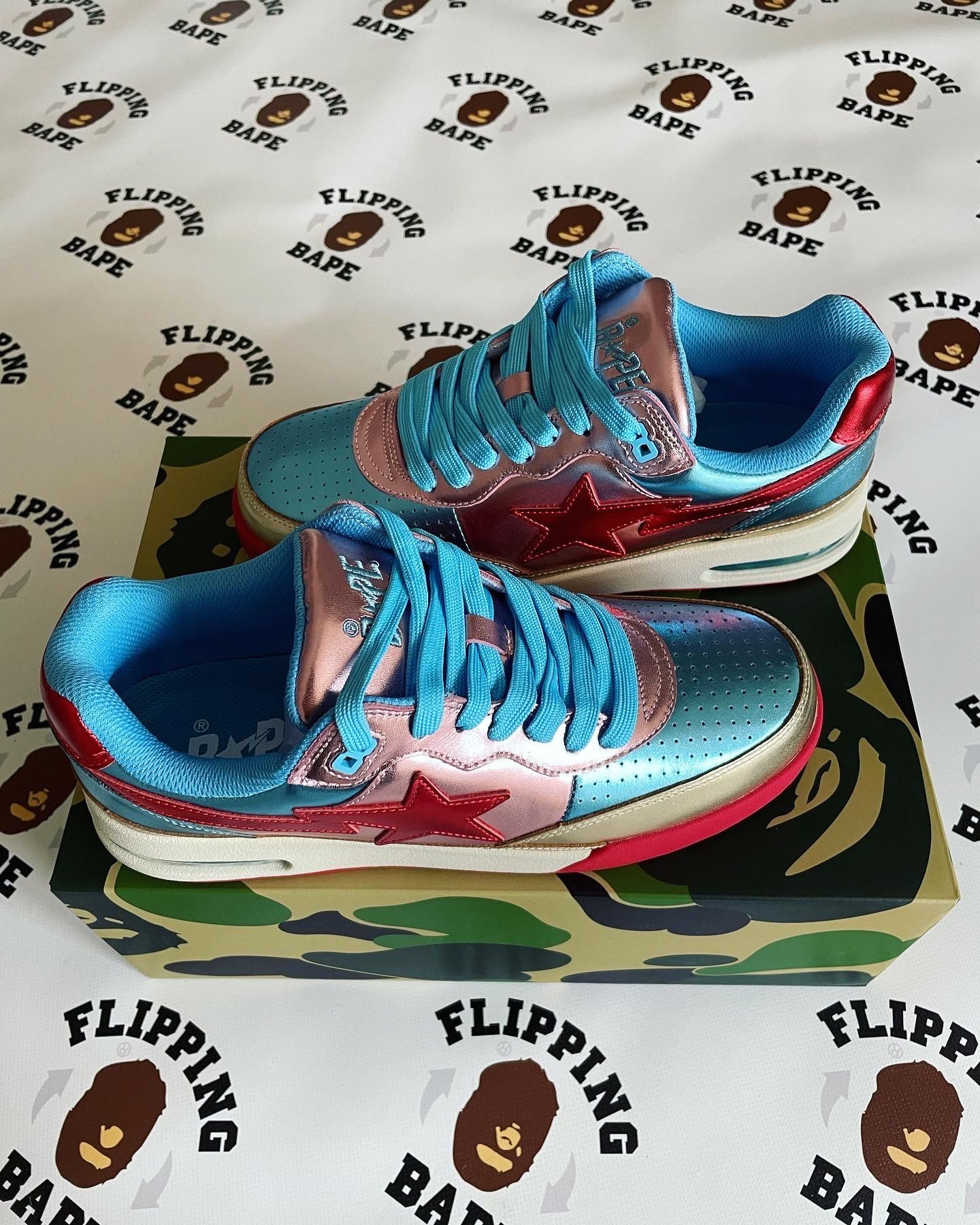 image of Bape Road Sta Pink Shoes, Men's (Size 9)