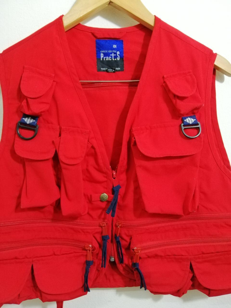 Japanese Brand Tactical Vest Multi Pocket Red Color Design 14 Size US M / EU 48-50 / 2 - 3 Thumbnail