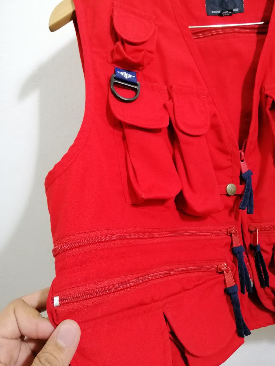 Japanese Brand Tactical Vest Multi Pocket Red Color Design 14 Size US M / EU 48-50 / 2 - 5 Thumbnail