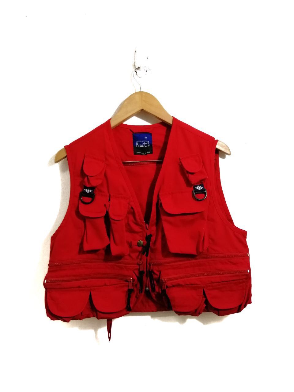 Japanese Brand Tactical Vest Multi Pocket Red Color Design 14 Size US M / EU 48-50 / 2 - 1 Thumbnail
