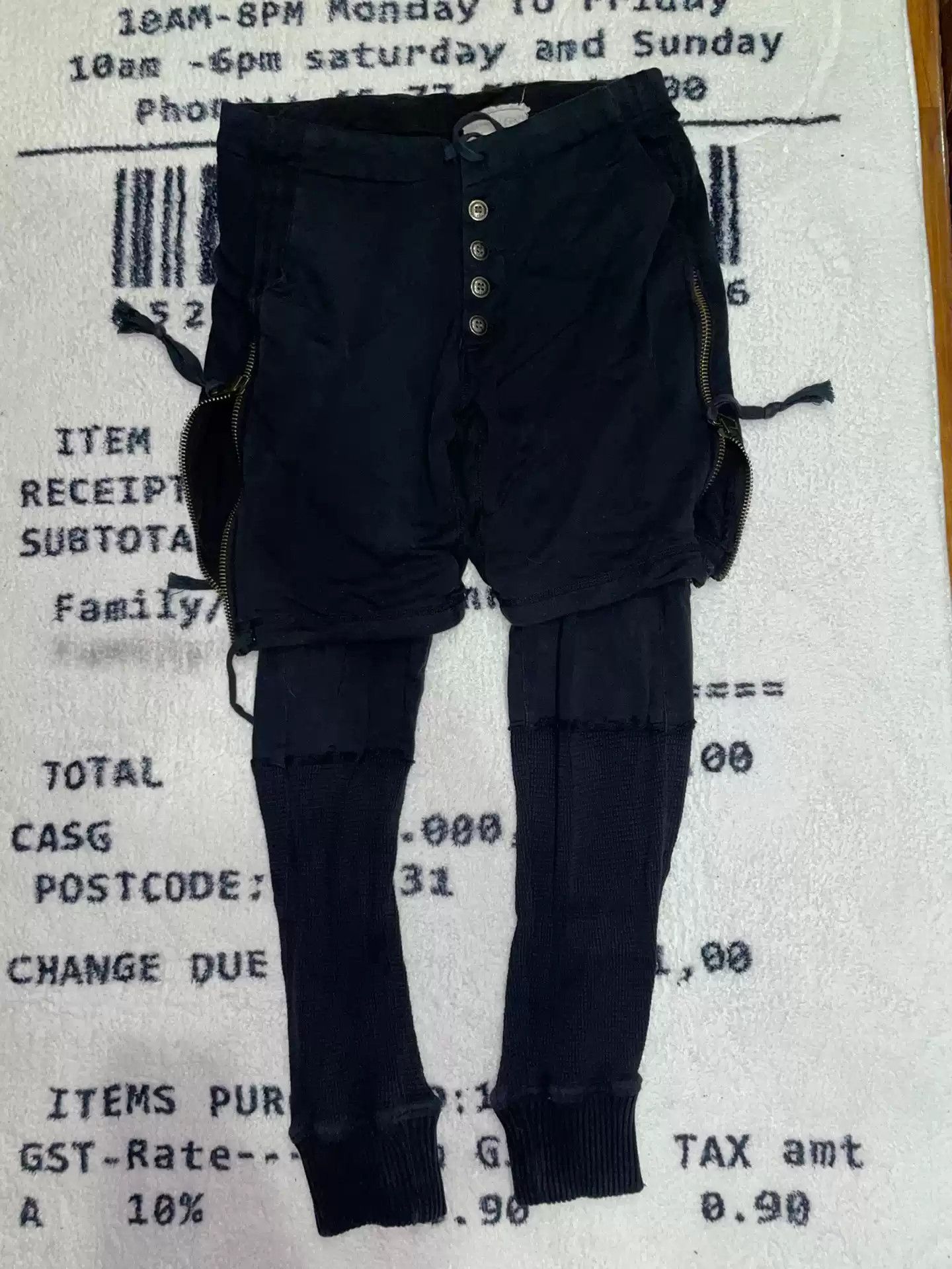 image of Greg Laurent Sweatpants Size 1 in Black, Men's