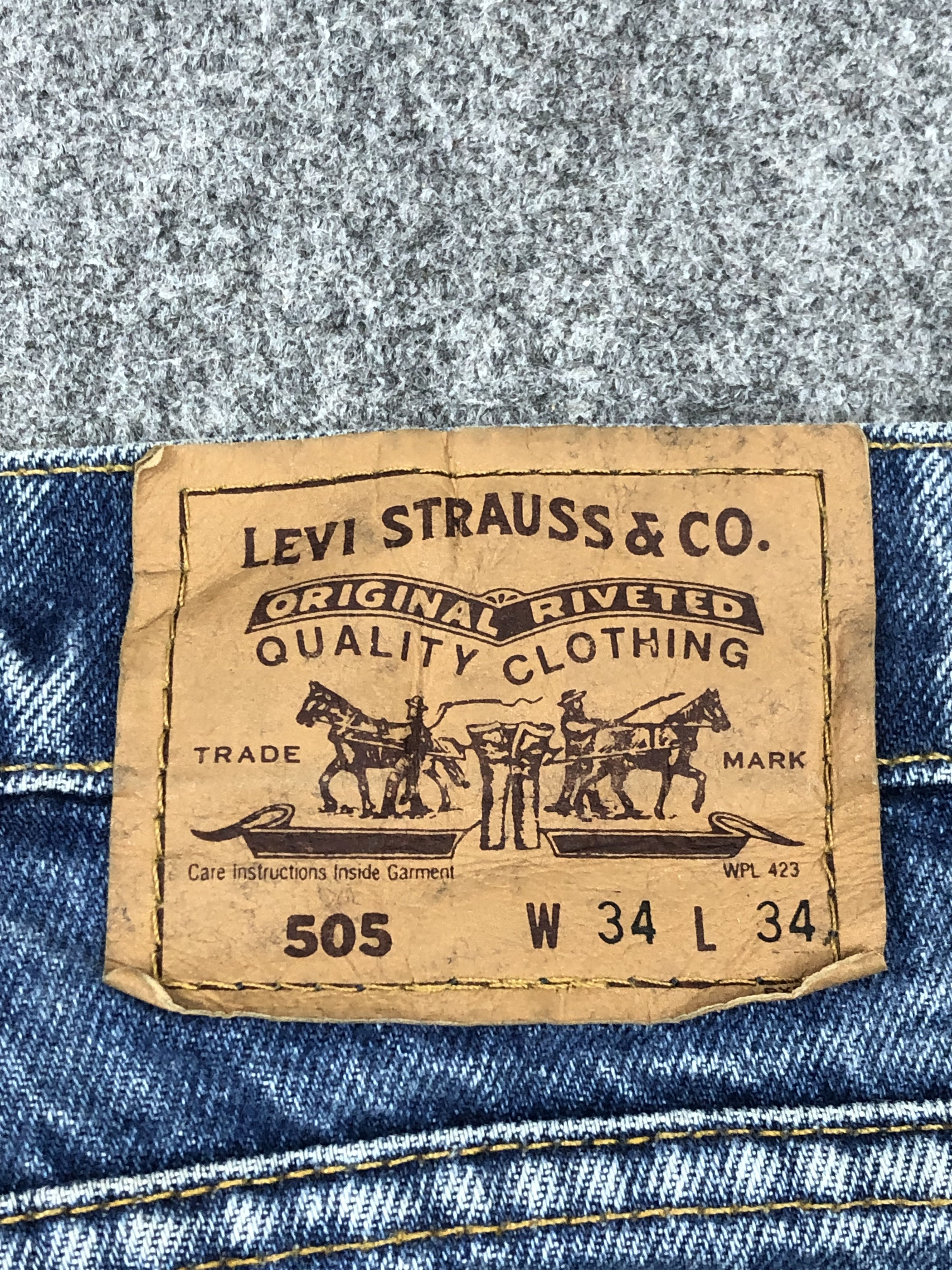 Levi's × Vintage Vintage 90s Levis 505 Orange Tab Jeans DP1504 Size US 34 / EU 50 - 5 Thumbnail