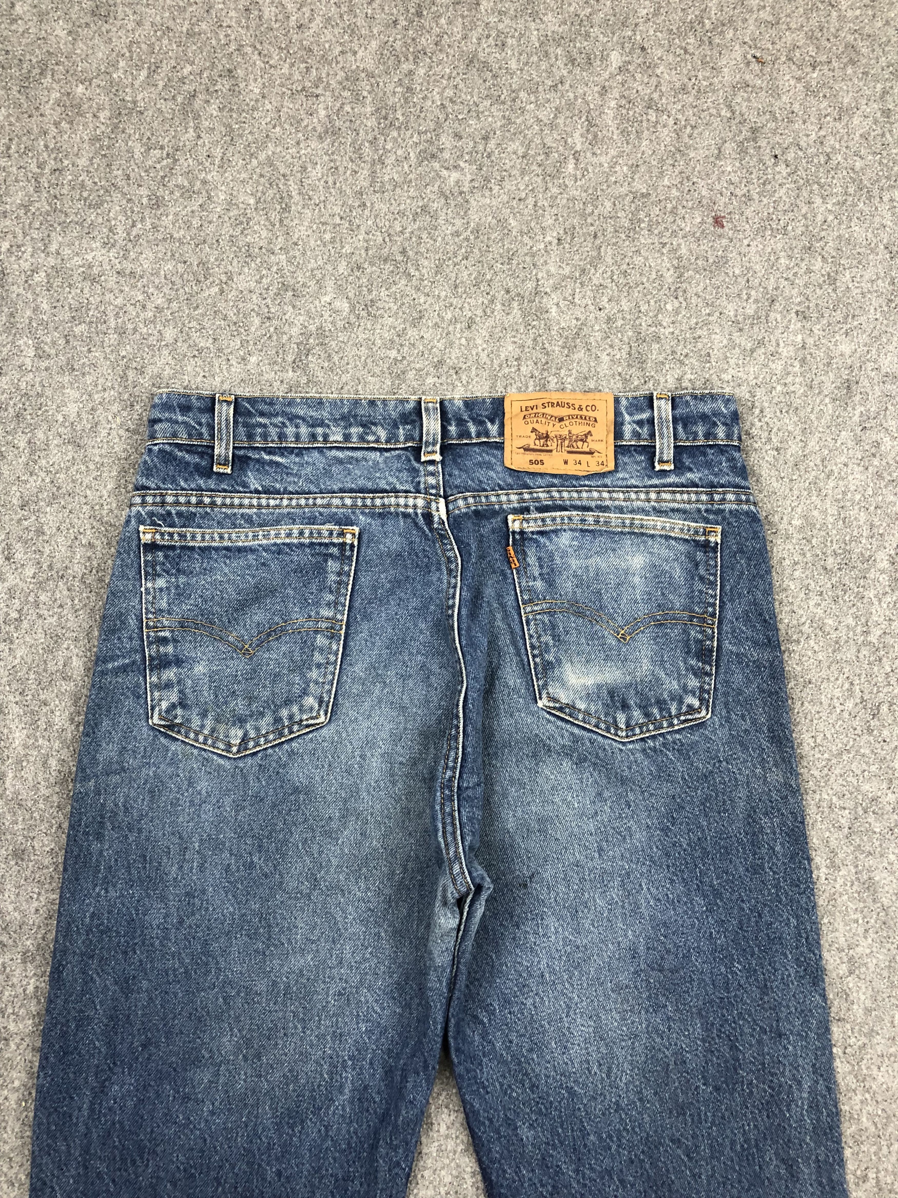 Levi's × Vintage Vintage 90s Levis 505 Orange Tab Jeans DP1504 Size US 34 / EU 50 - 4 Thumbnail