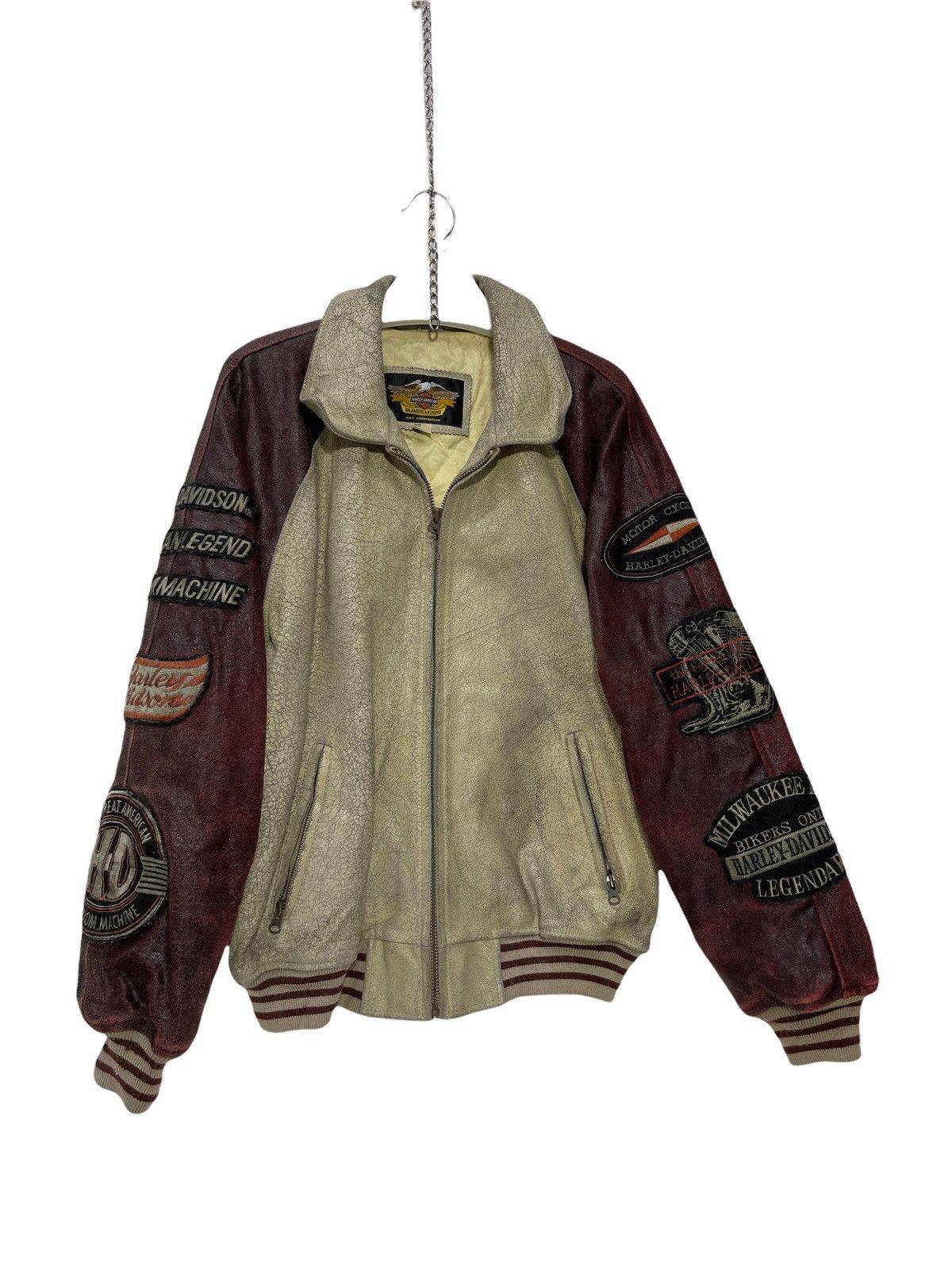Harley Davidson Harley Davidson Leather Varsity Jacket 17🟩 Size US L / EU 52-54 / 3 - 3 Thumbnail