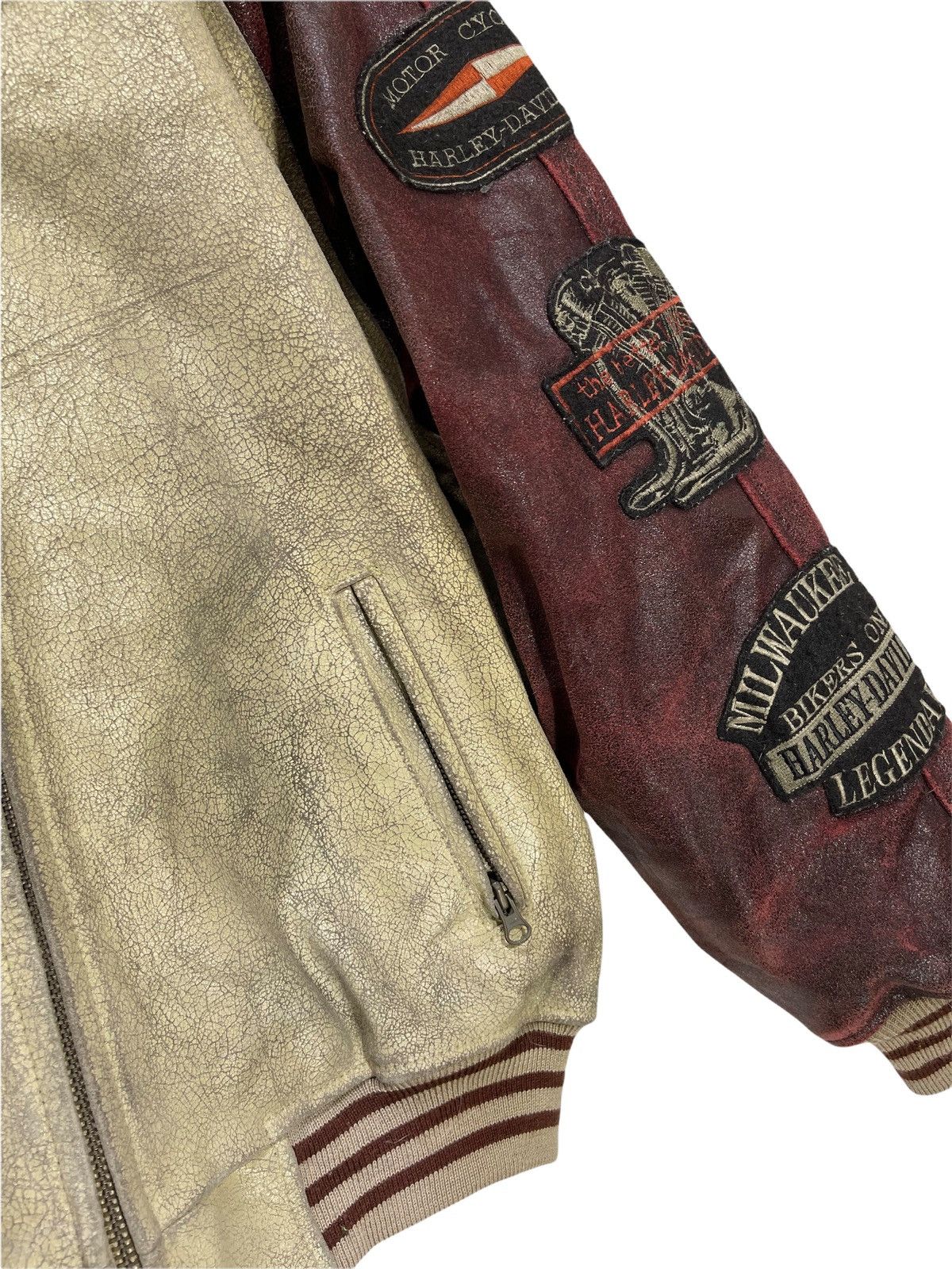 Harley Davidson Harley Davidson Leather Varsity Jacket 17🟩 Size US L / EU 52-54 / 3 - 9 Thumbnail