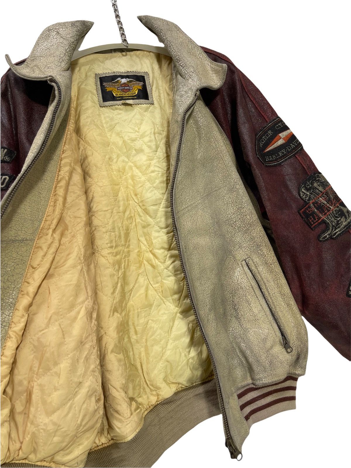 Harley Davidson Harley Davidson Leather Varsity Jacket 17🟩 Size US L / EU 52-54 / 3 - 10 Thumbnail