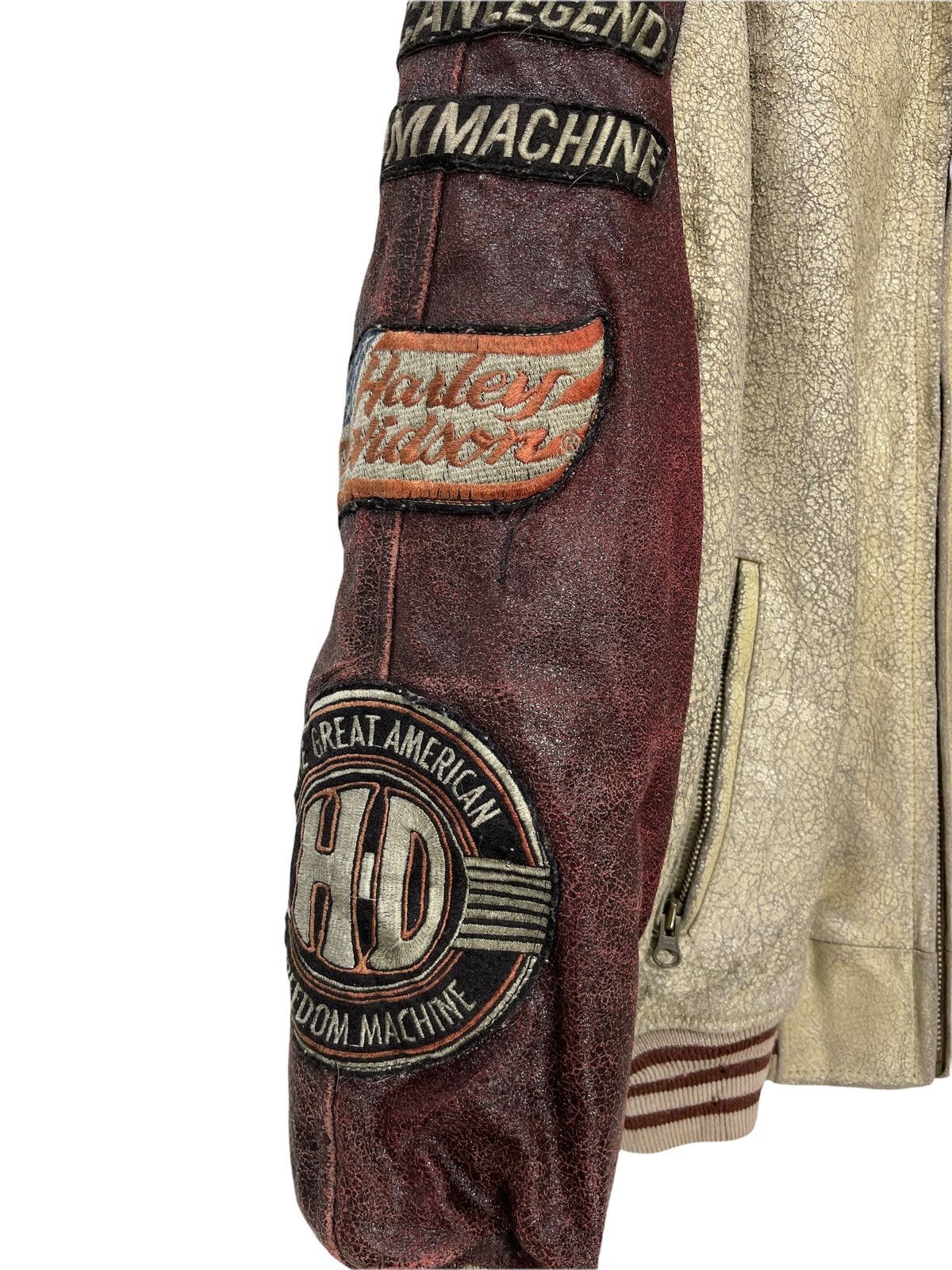 Harley Davidson Harley Davidson Leather Varsity Jacket 17🟩 Size US L / EU 52-54 / 3 - 5 Thumbnail