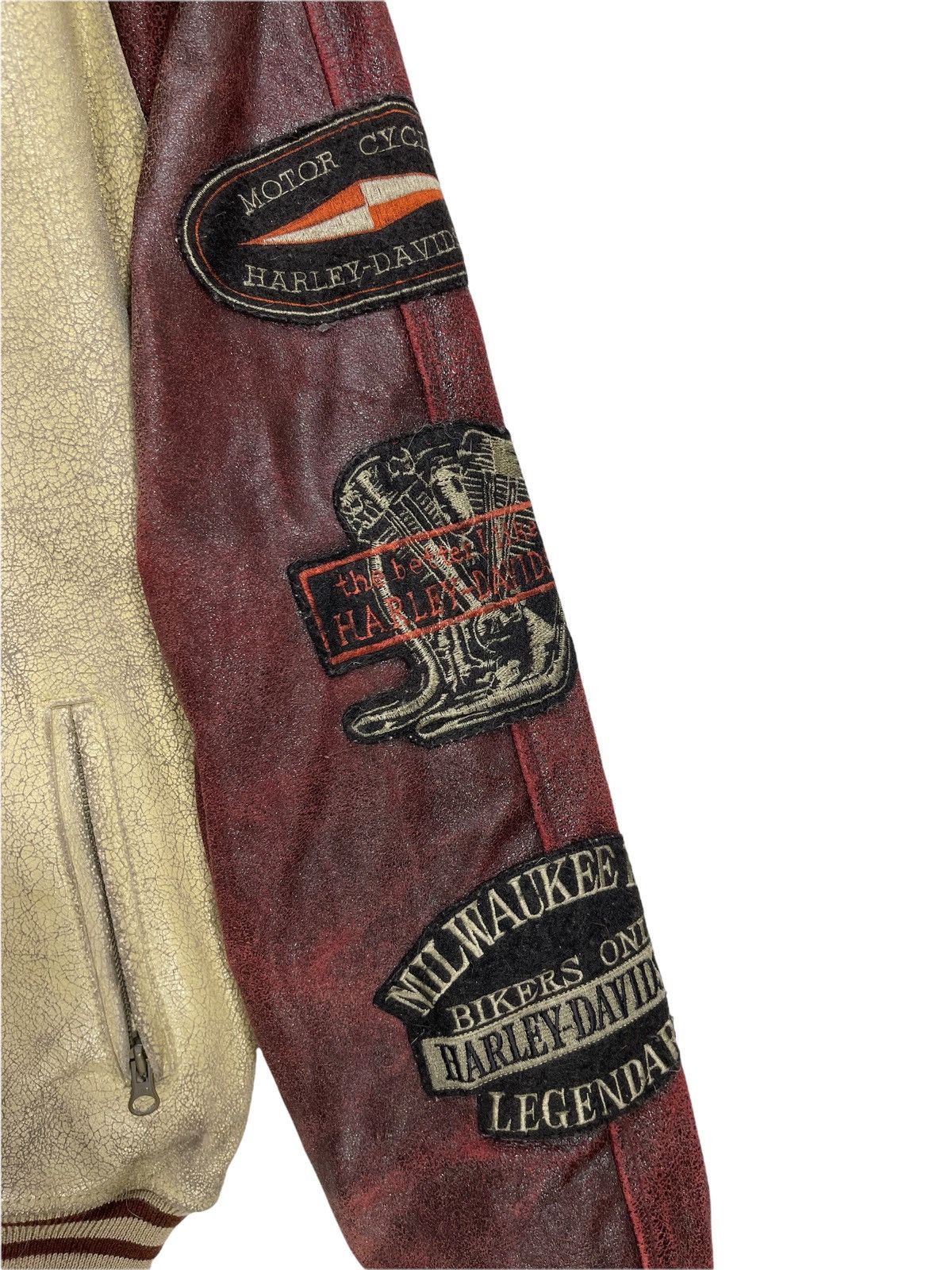 Harley Davidson Harley Davidson Leather Varsity Jacket 17🟩 Size US L / EU 52-54 / 3 - 6 Thumbnail