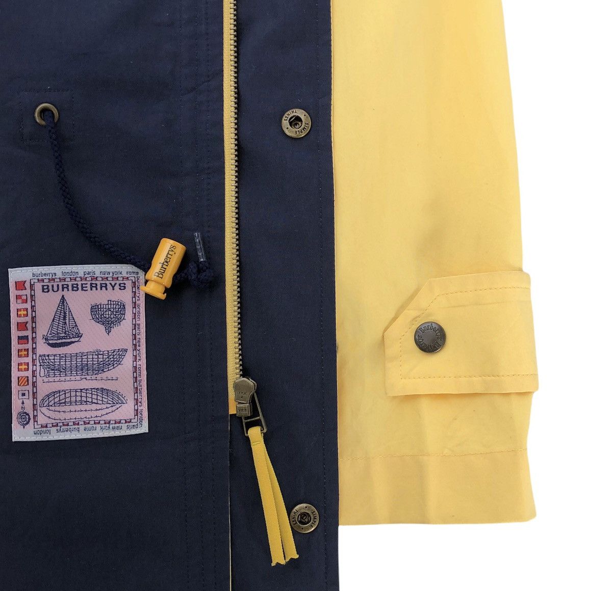 Burberry 🔥Vintage Burberrys Of London Yellow Hooded Jacket Size US S / EU 44-46 / 1 - 6 Thumbnail