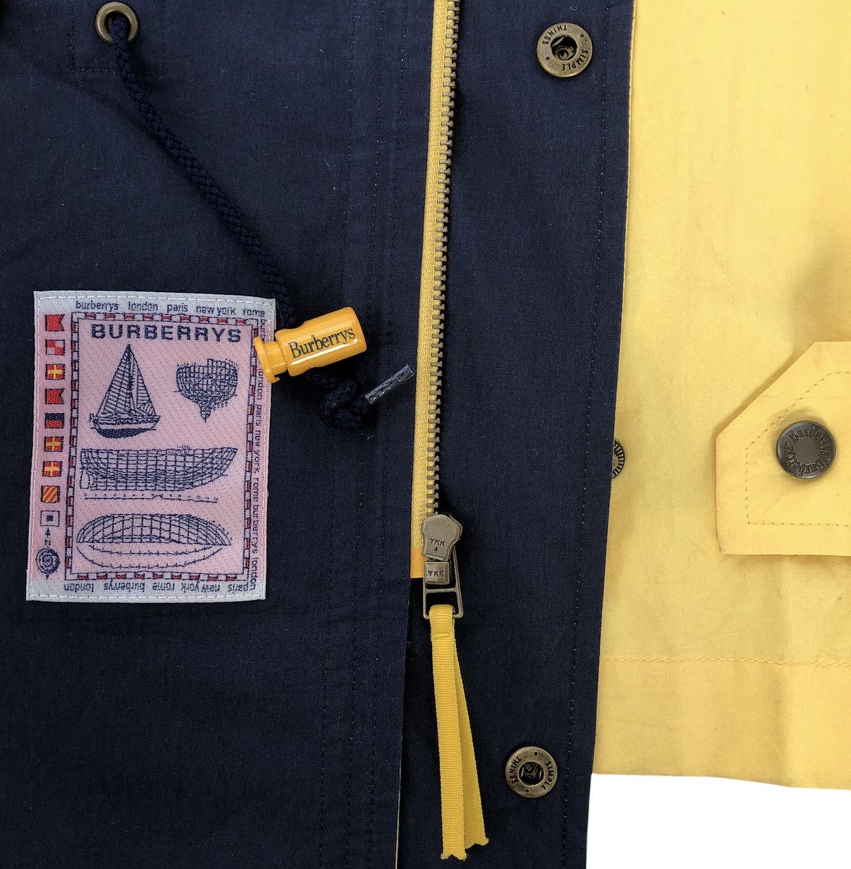Burberry 🔥Vintage Burberrys Of London Yellow Hooded Jacket Size US S / EU 44-46 / 1 - 9 Thumbnail
