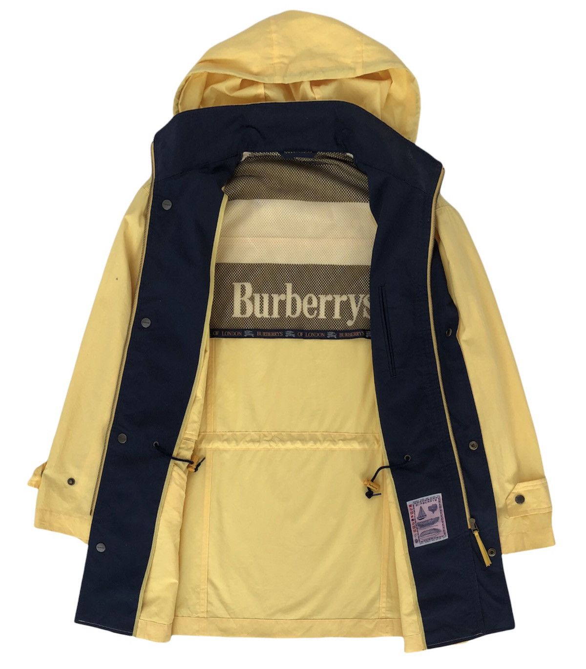 Burberry 🔥Vintage Burberrys Of London Yellow Hooded Jacket Size US S / EU 44-46 / 1 - 2 Thumbnail