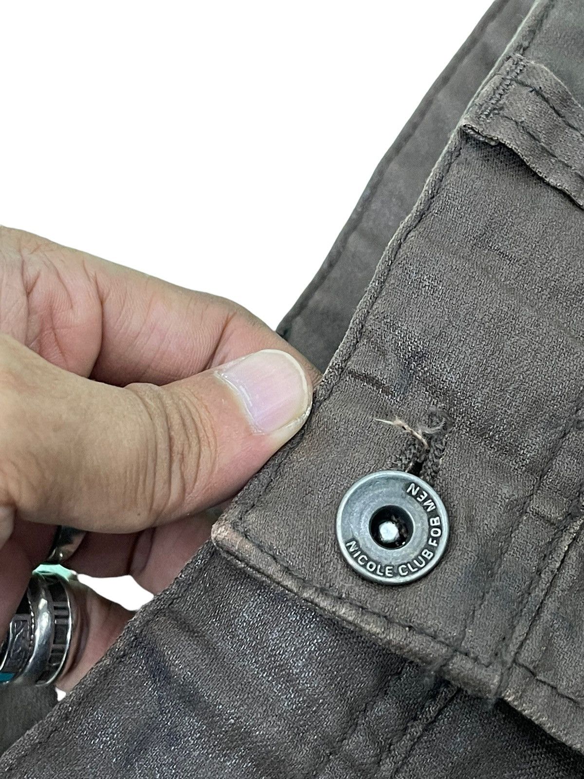 HIDEAWAYS Nicole Club 10 pockets Cargo Slim Pant Full Coat Stretch 2🟦 Size US 33 - 7 Thumbnail