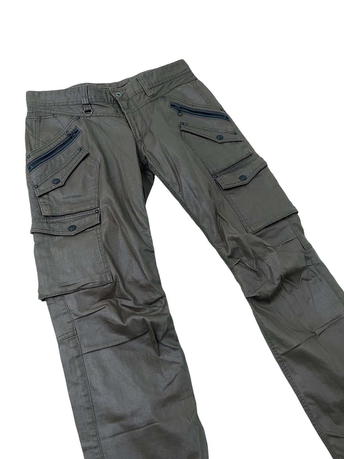 HIDEAWAYS Nicole Club 10 pockets Cargo Slim Pant Full Coat Stretch 2🟦 Size US 33 - 4 Thumbnail