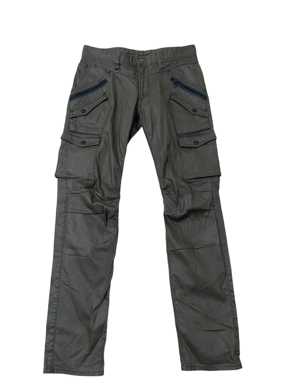 HIDEAWAYS Nicole Club 10 pockets Cargo Slim Pant Full Coat Stretch 2🟦 Size US 33 - 1 Thumbnail