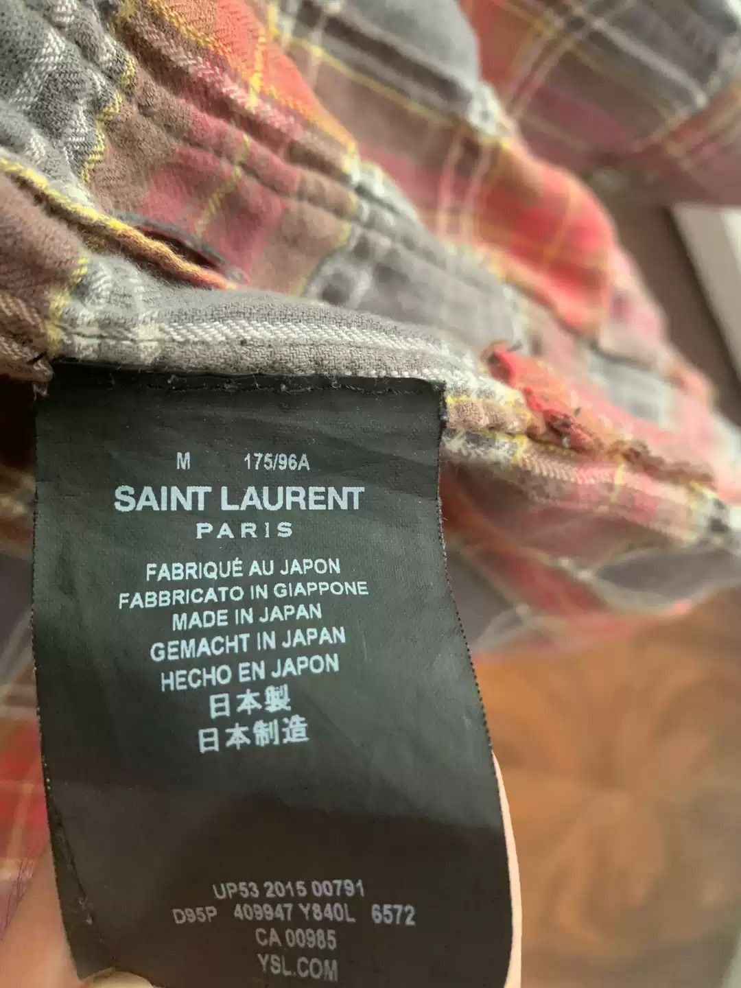 Saint Laurent Paris Saint Laurent 16Ss Flannel Shirt Size M Size US M / EU 48-50 / 2 - 5 Thumbnail