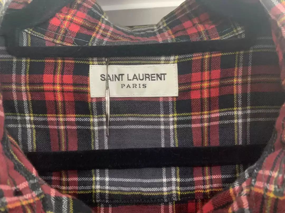 Saint Laurent Paris Saint Laurent 16Ss Flannel Shirt Size M Size US M / EU 48-50 / 2 - 3 Thumbnail