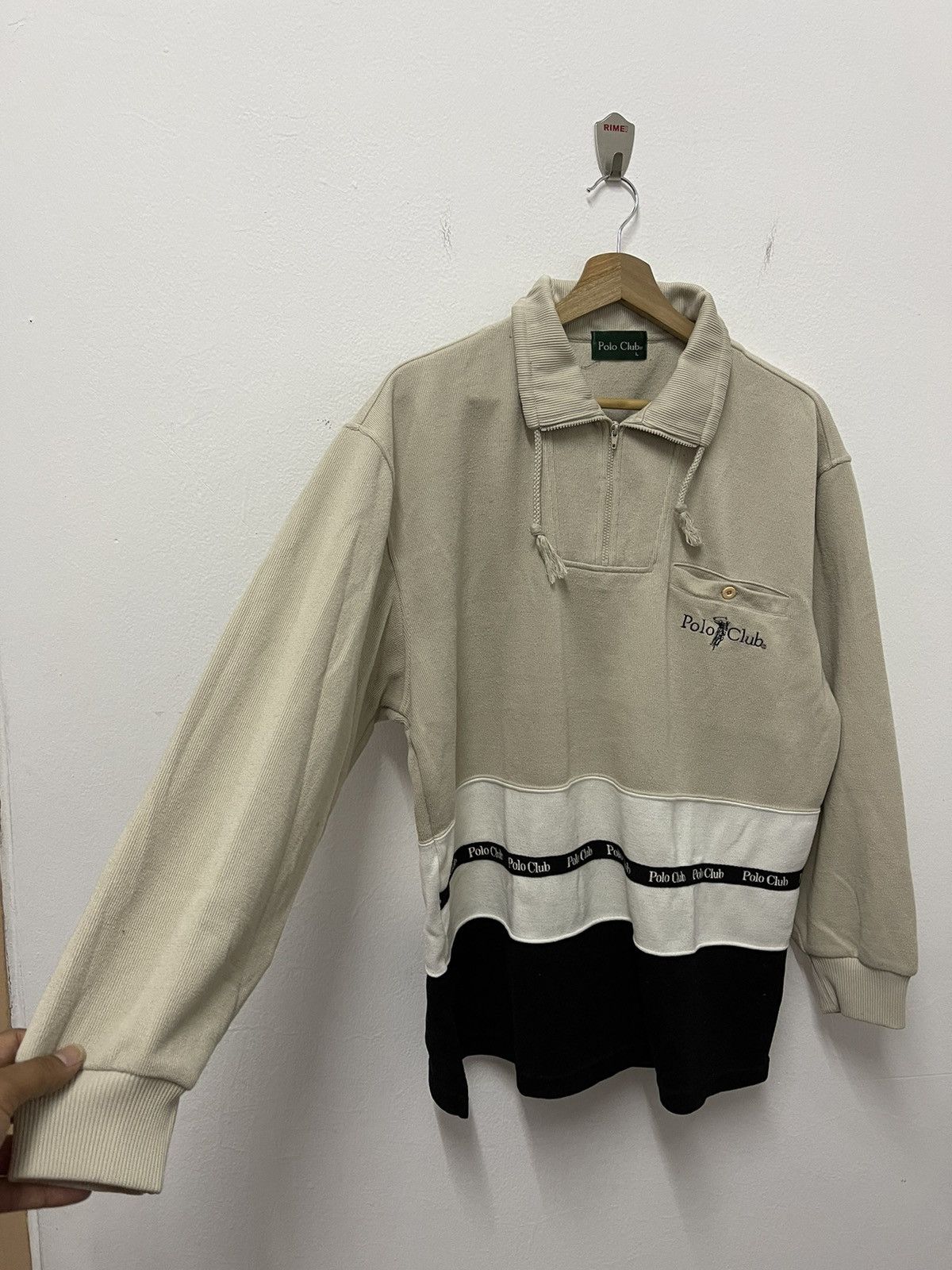Japanese Brand × Vintage Vintage Polo Club Single Pocket Half Zip Sweatshirt Size US M / EU 48-50 / 2 - 3 Thumbnail