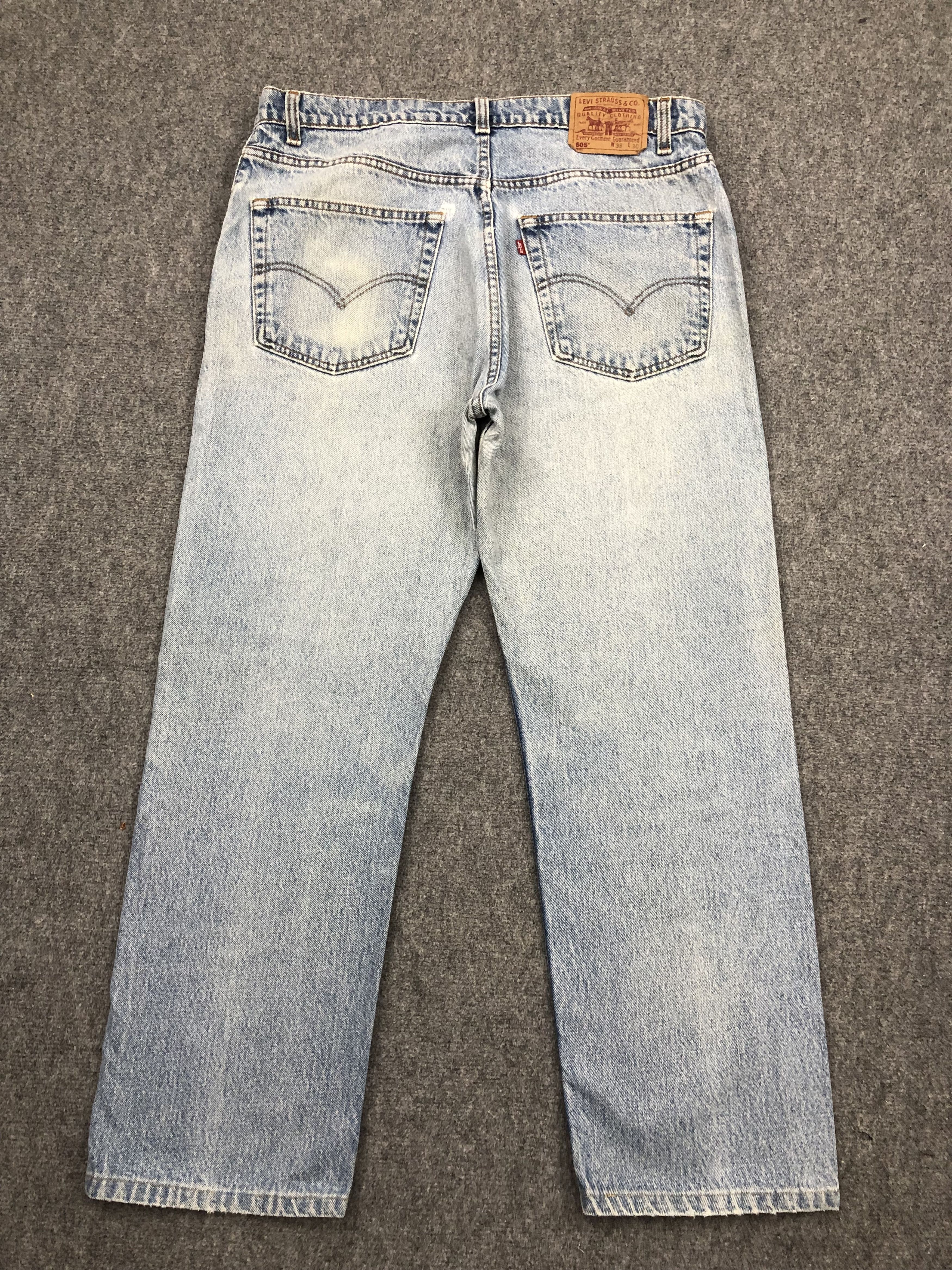 Levi's × Vintage Vintage 90s Levis 505 Faded Blue Jeans Size US 38 / EU 54 - 3 Thumbnail