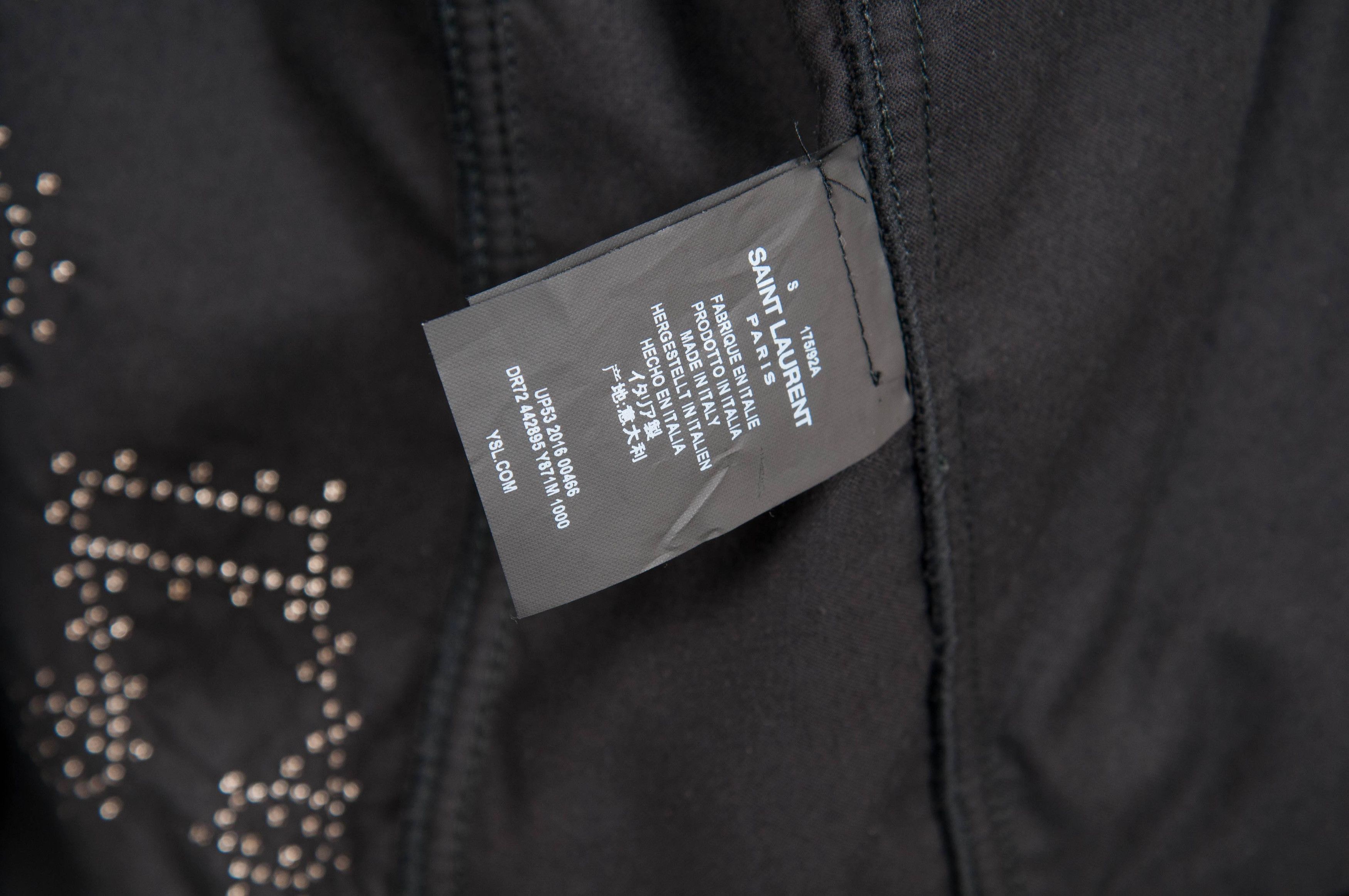 Saint Laurent Paris Velvet Music Notes Trucker Jacket Size US S / EU 44-46 / 1 - 4 Thumbnail