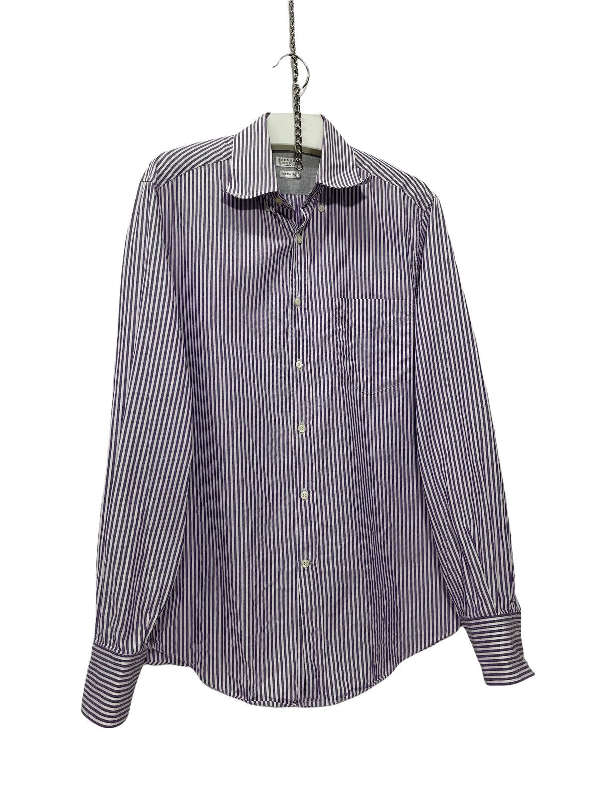 Brunello Cucinelli Made in Italy Striped Slim Button Shirt 3🟩3 Size US M / EU 48-50 / 2 - 2 Thumbnail
