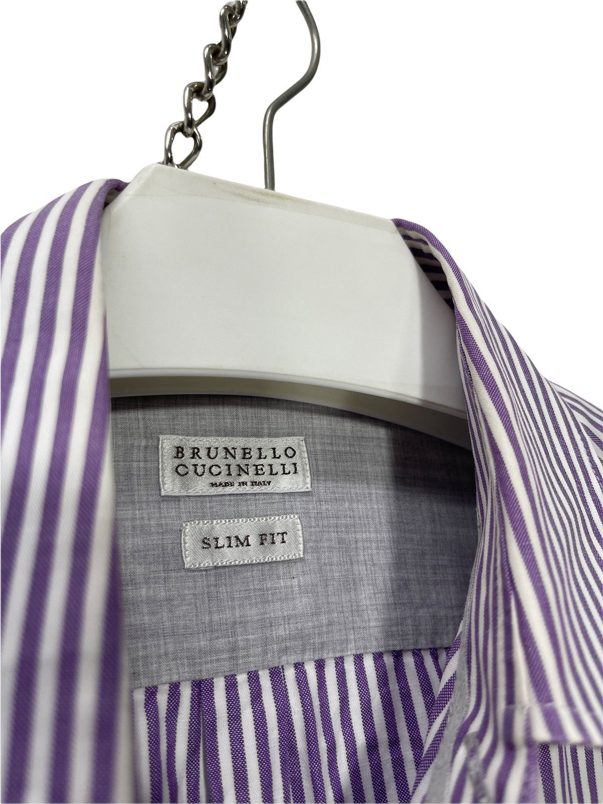 Brunello Cucinelli Made in Italy Striped Slim Button Shirt 3🟩3 Size US M / EU 48-50 / 2 - 5 Thumbnail