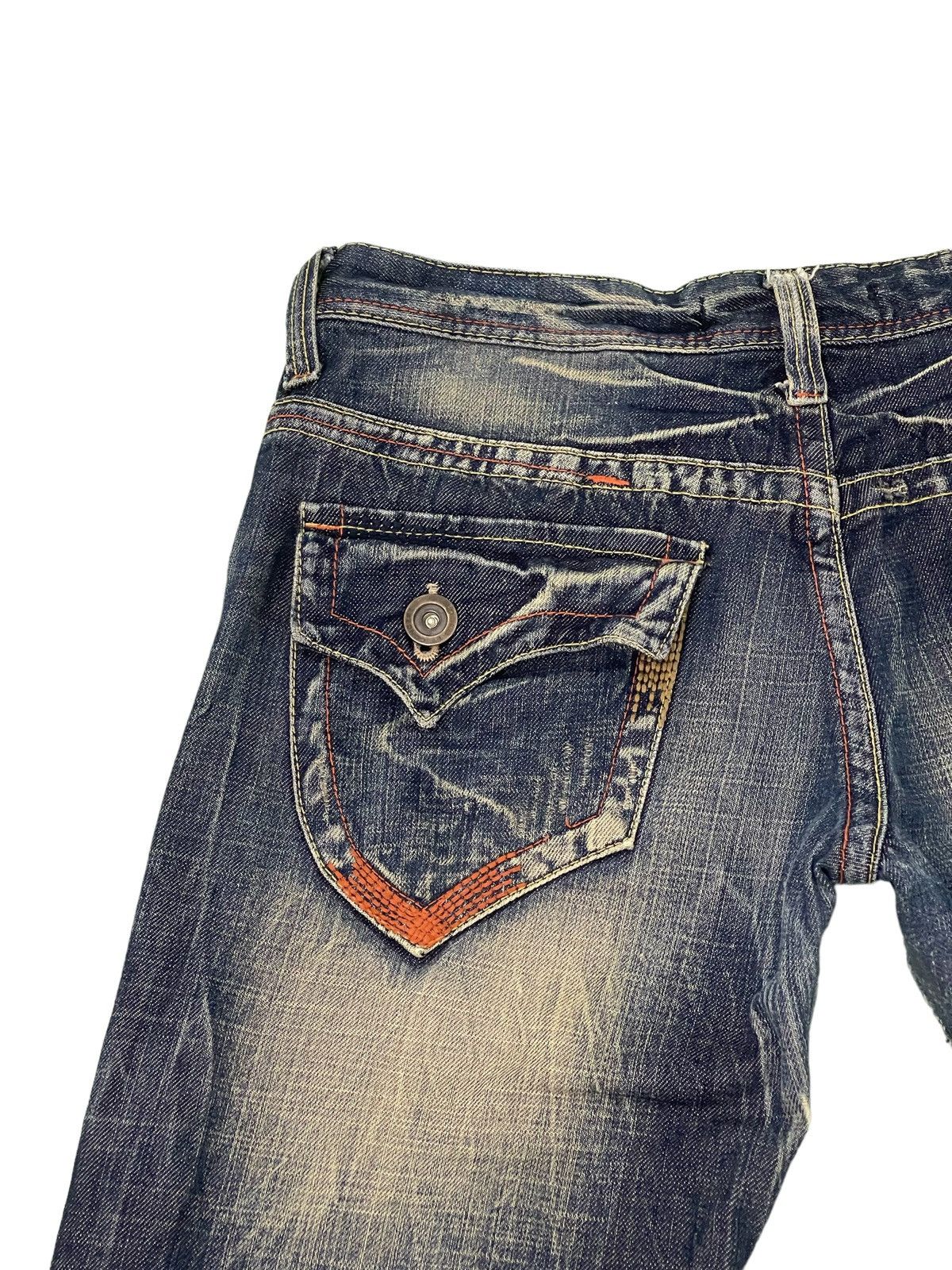 Japanese Brand Flare Jeans Lolita Curv Leg Acid Wash Low Rise Boot 2🟦9 Size US 31 - 8 Thumbnail