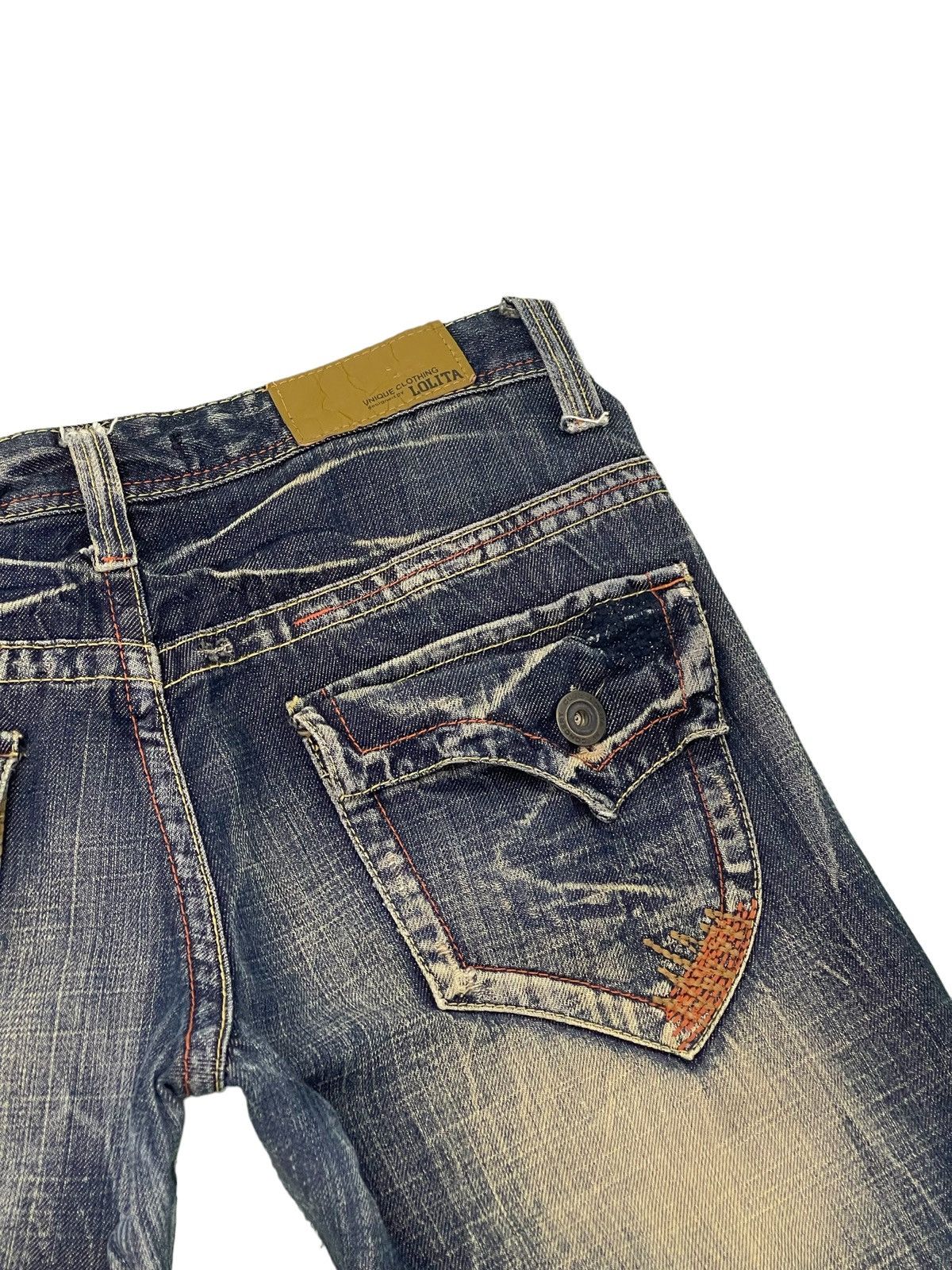 Japanese Brand Flare Jeans Lolita Curv Leg Acid Wash Low Rise Boot 2🟦9 Size US 31 - 9 Thumbnail