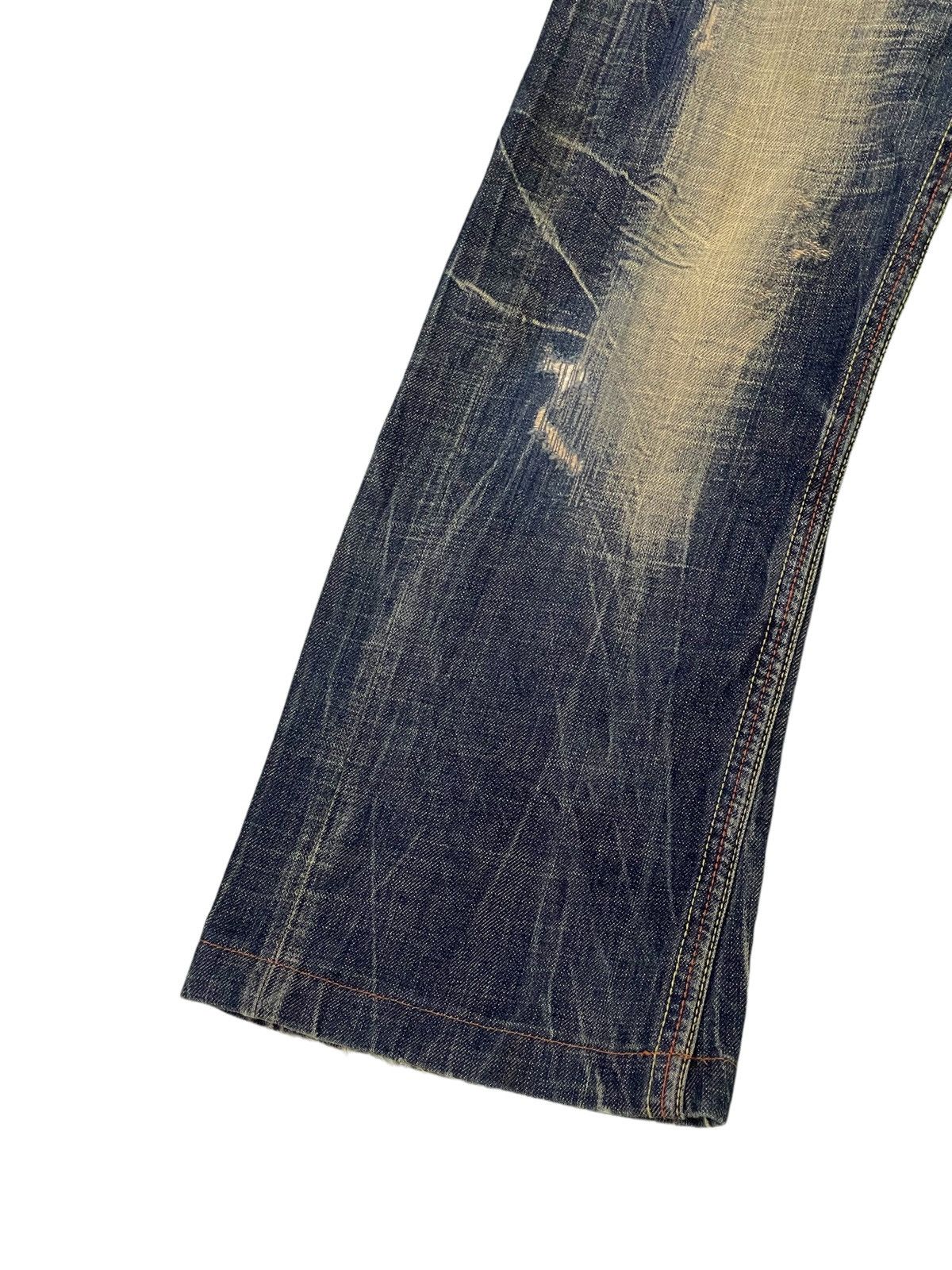 Japanese Brand Flare Jeans Lolita Curv Leg Acid Wash Low Rise Boot 2🟦9 Size US 31 - 14 Thumbnail
