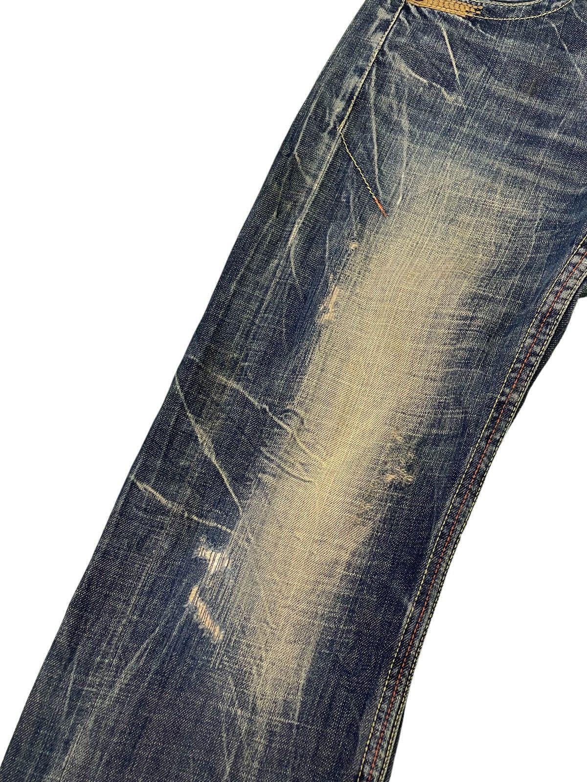 Japanese Brand Flare Jeans Lolita Curv Leg Acid Wash Low Rise Boot 2🟦9 Size US 31 - 15 Thumbnail